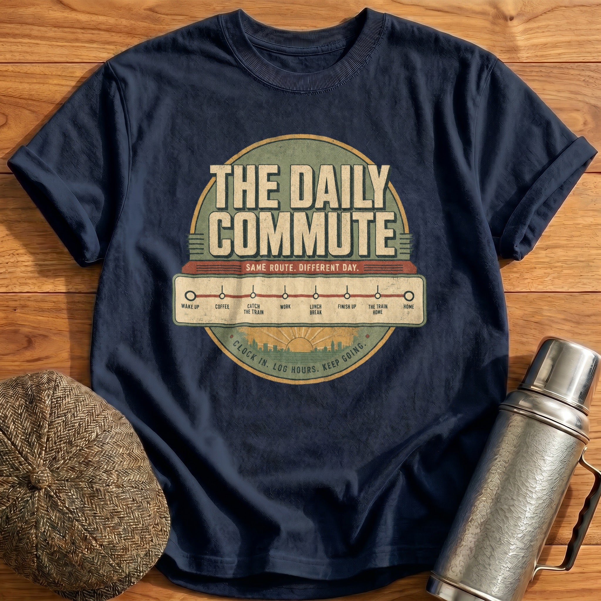 The Daily Commute T-Shirt - Navy