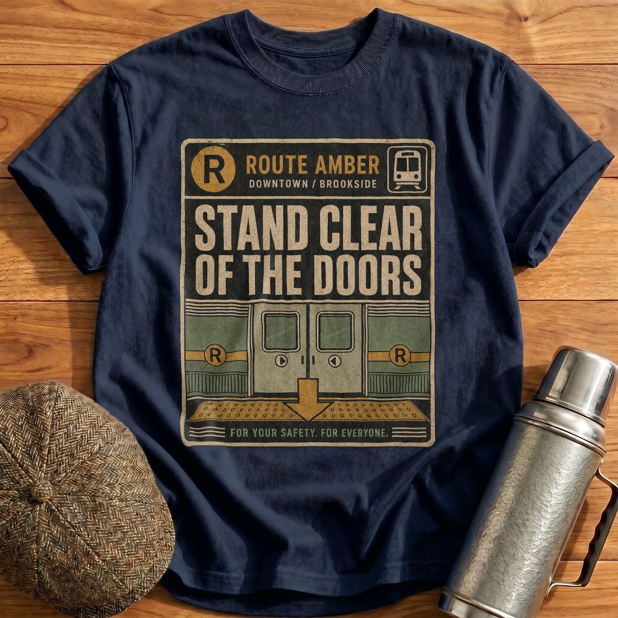 Stand Clear of the Doors T-Shirt - Navy