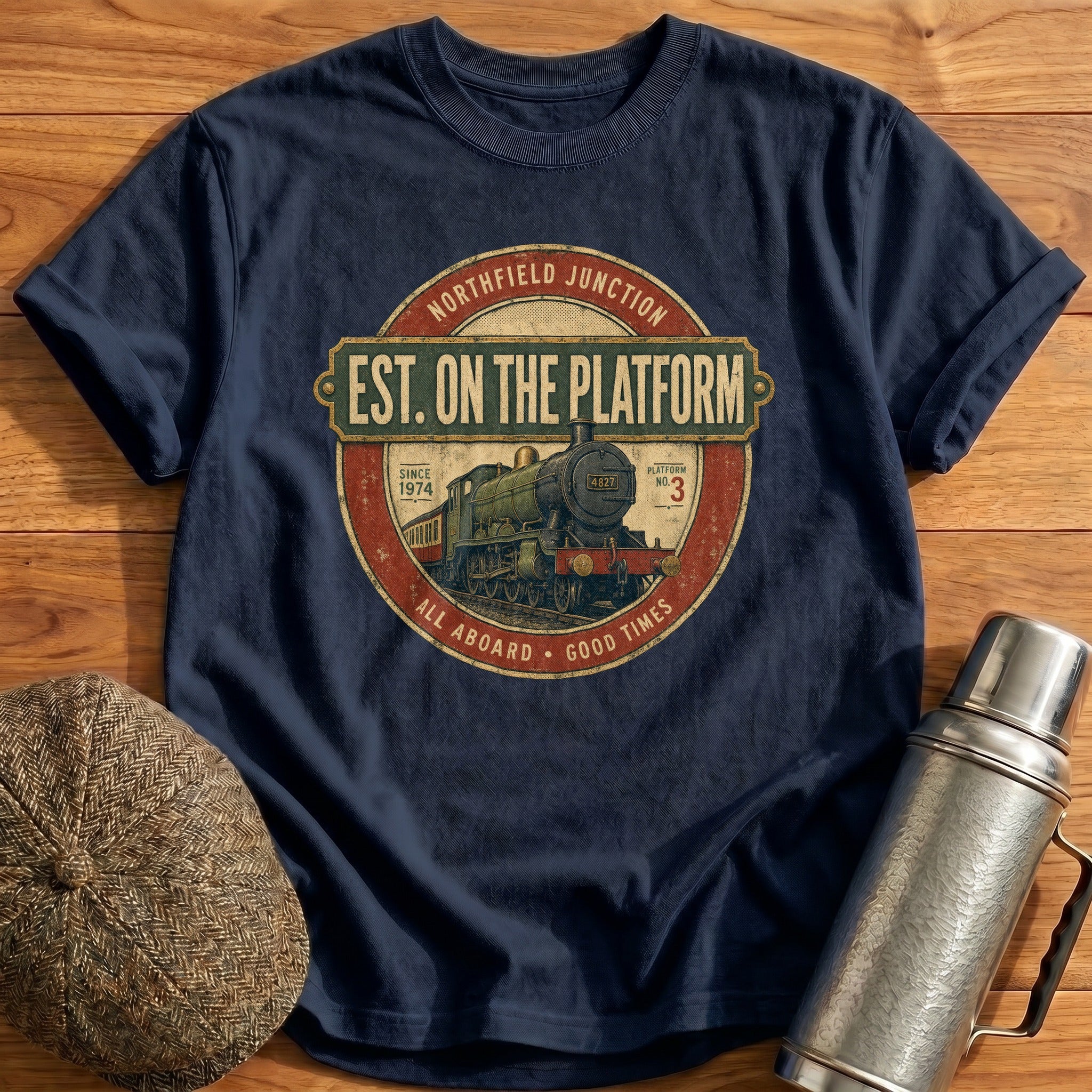 Est. on the Platform T-Shirt - Navy
