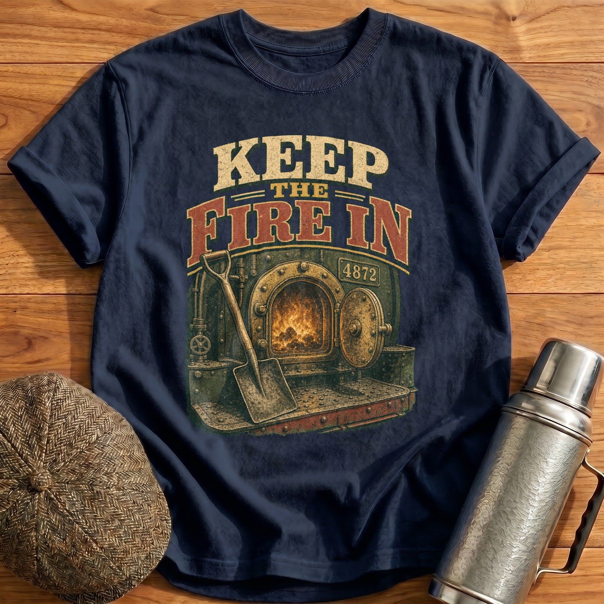 Keep the Fire in T-Shirt - Navy