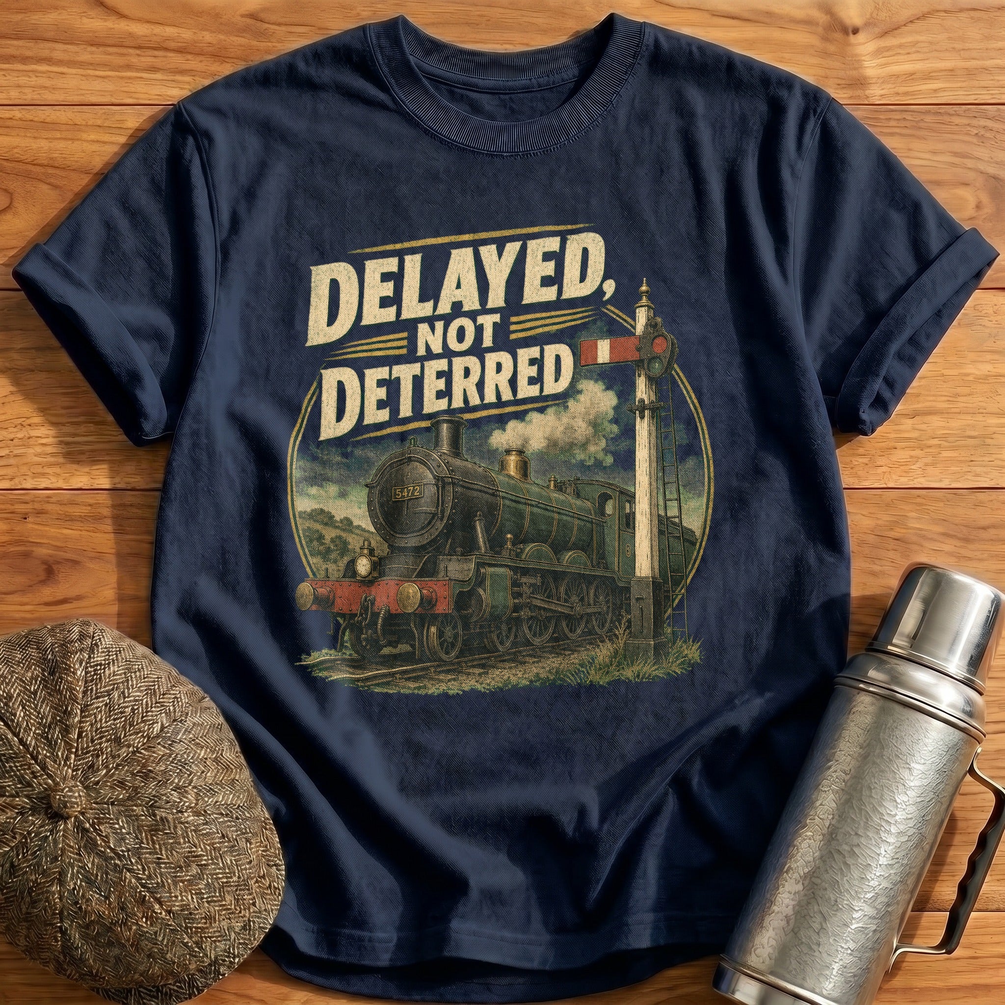 Delayed, not Deterred T-Shirt - Navy