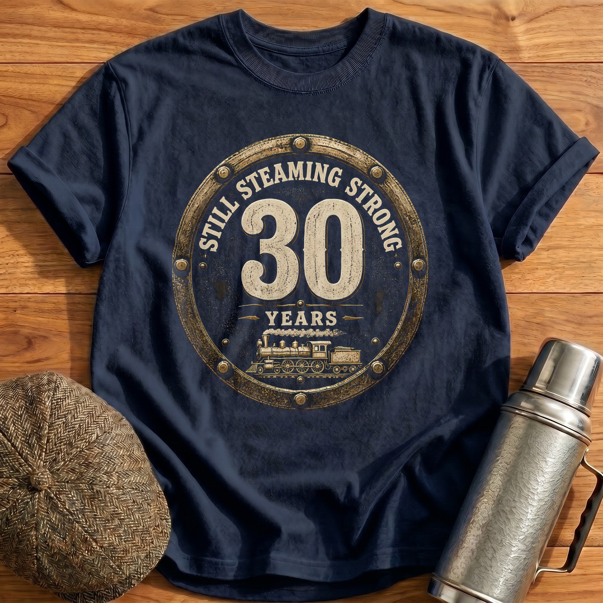 30 Still Steaming T-Shirt - Navy