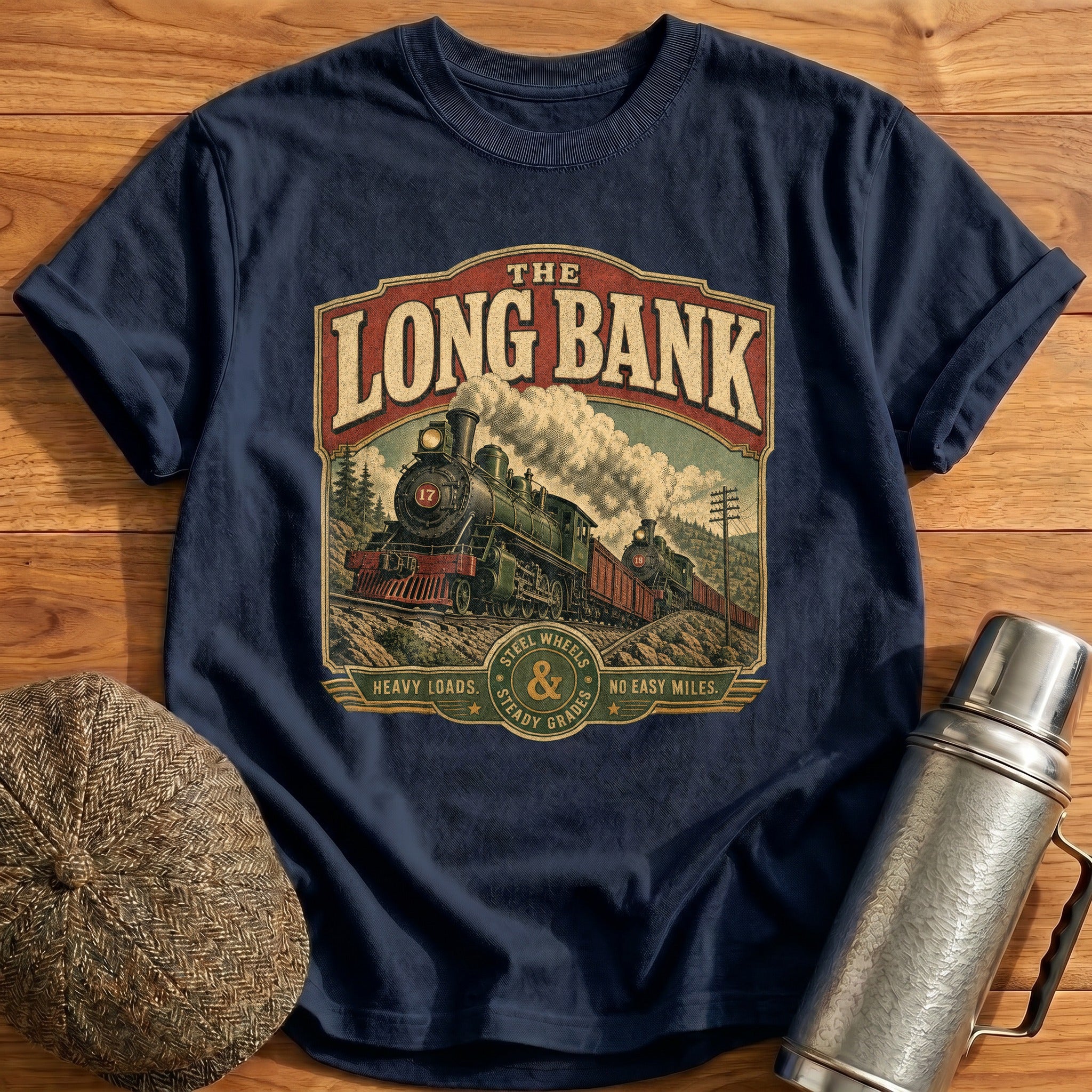The Long Bank T-Shirt - Navy