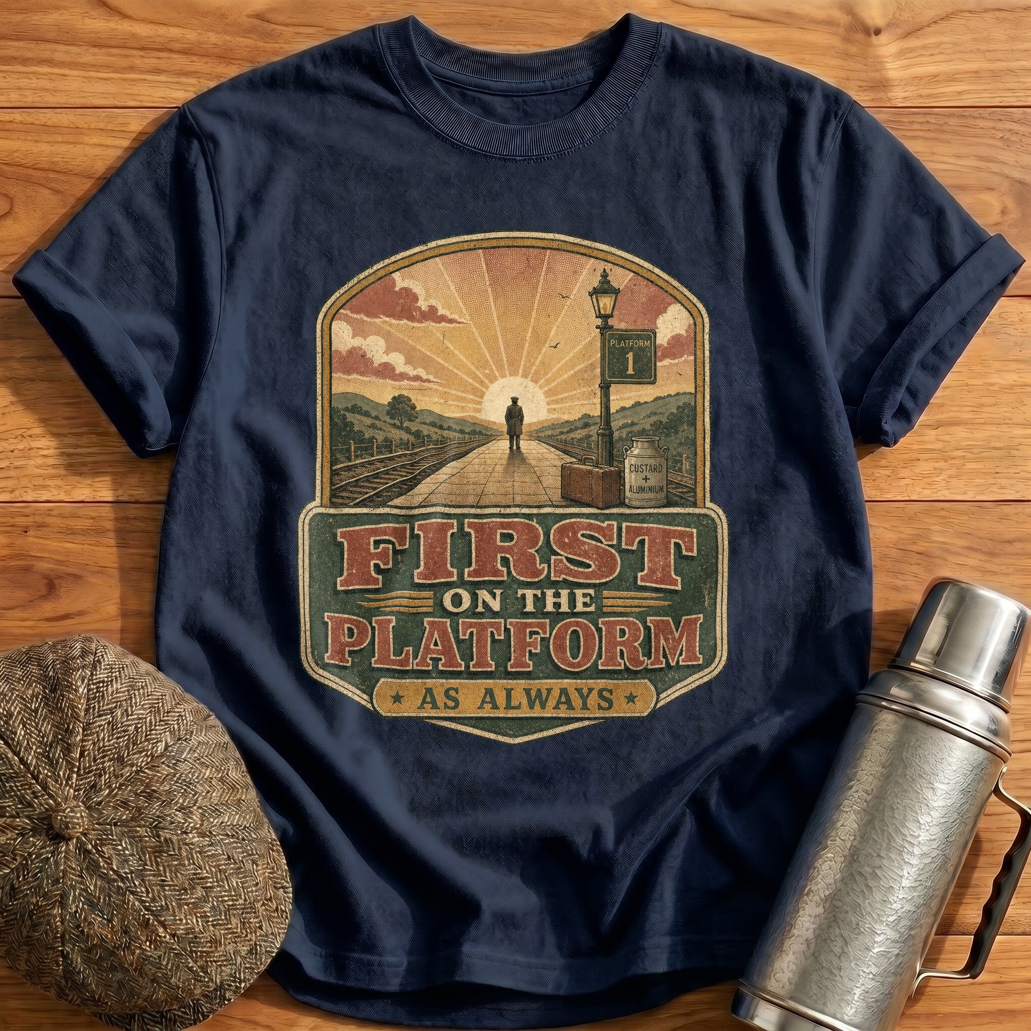 First on the Platform T-Shirt - Navy
