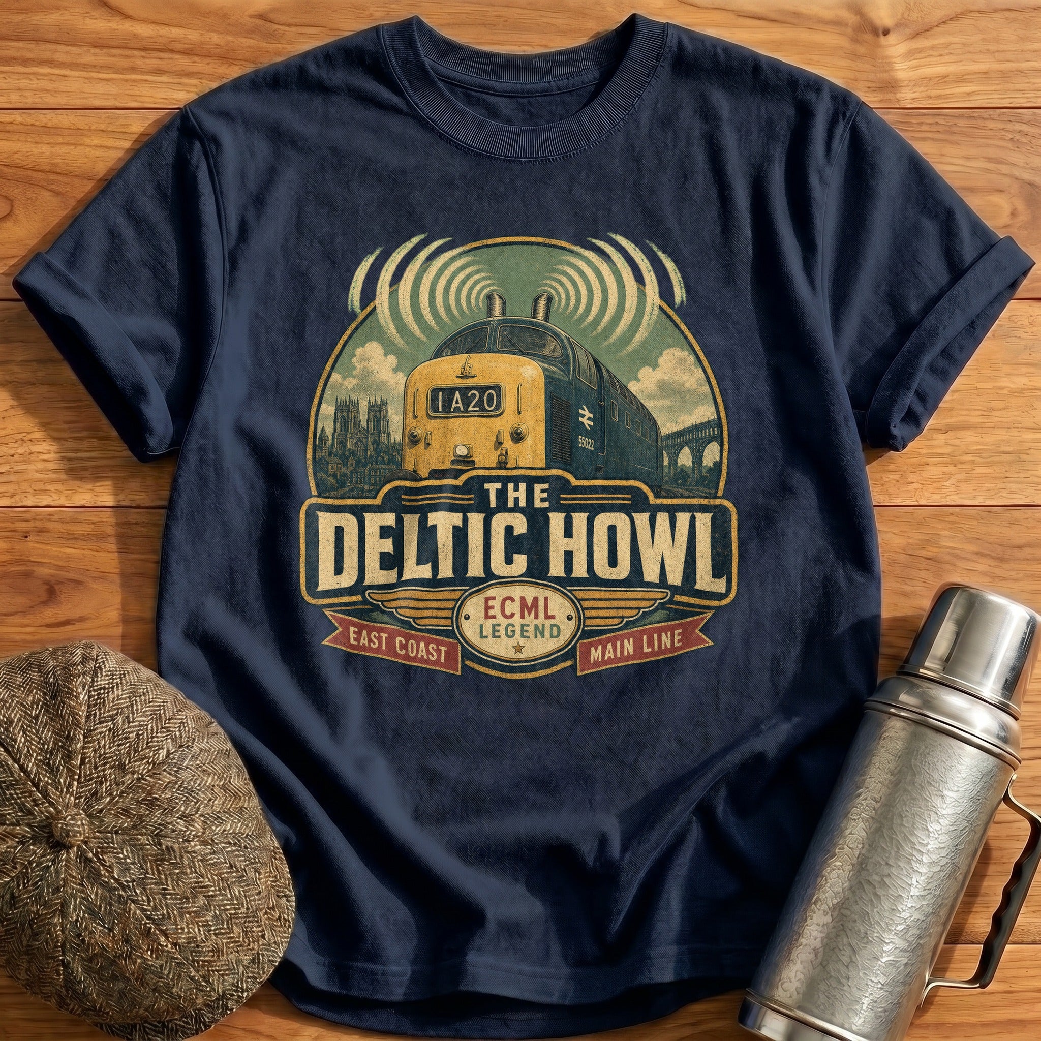 The Deltic Howl T-Shirt - Navy