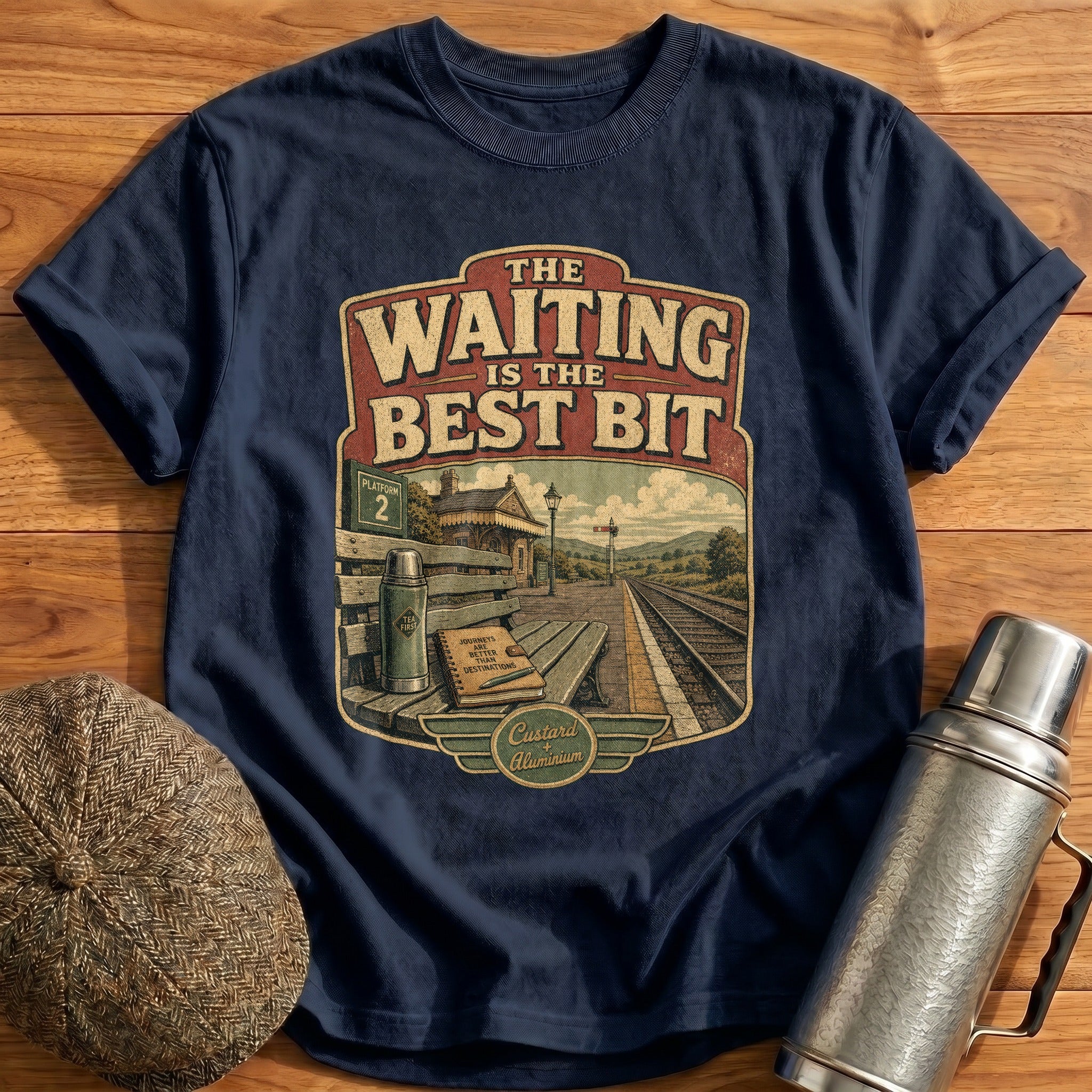 The Waiting is the Best Bit T-Shirt - Navy