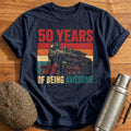 50 Being Awesome T-Shirt - Navy