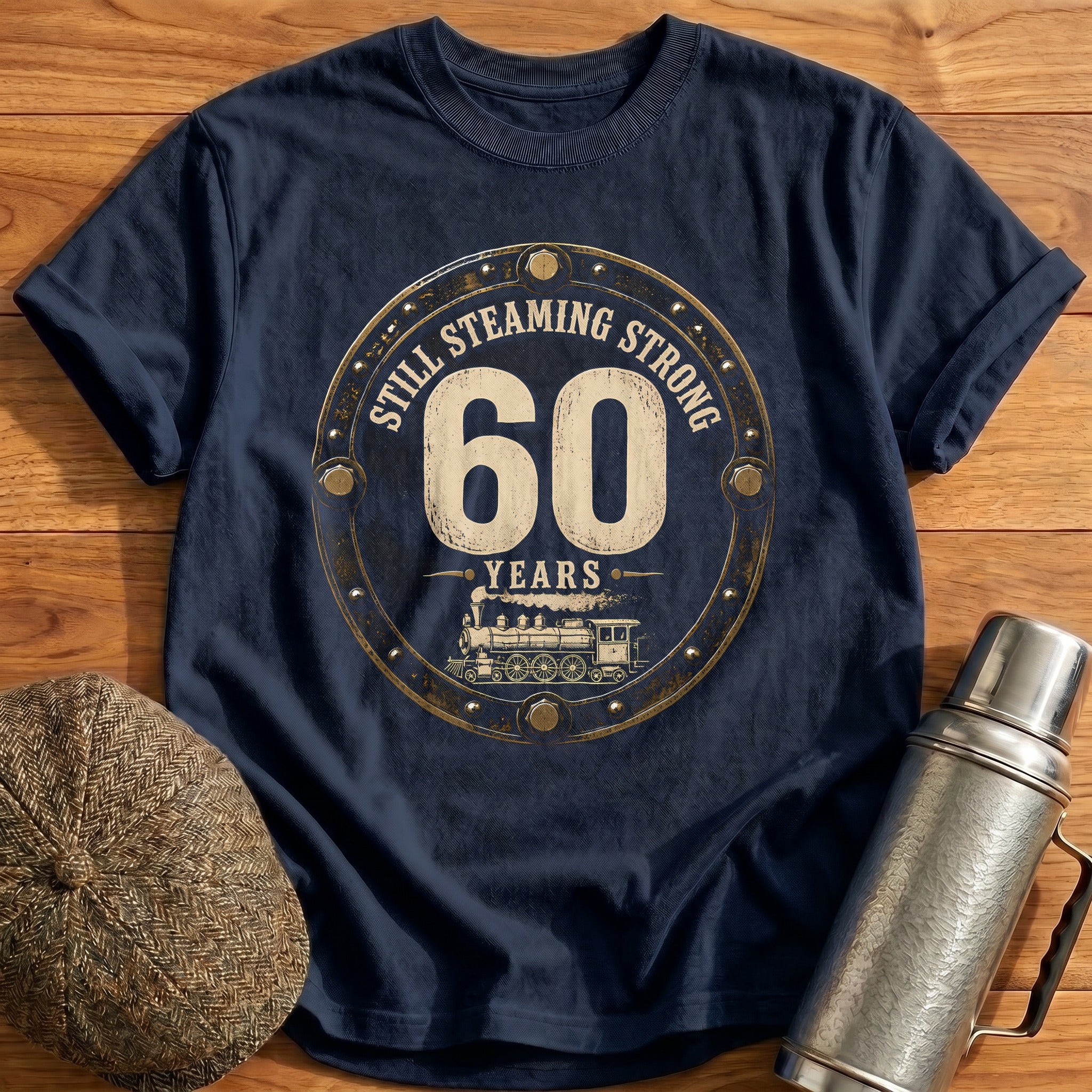 60 Still Steaming T-Shirt - Navy