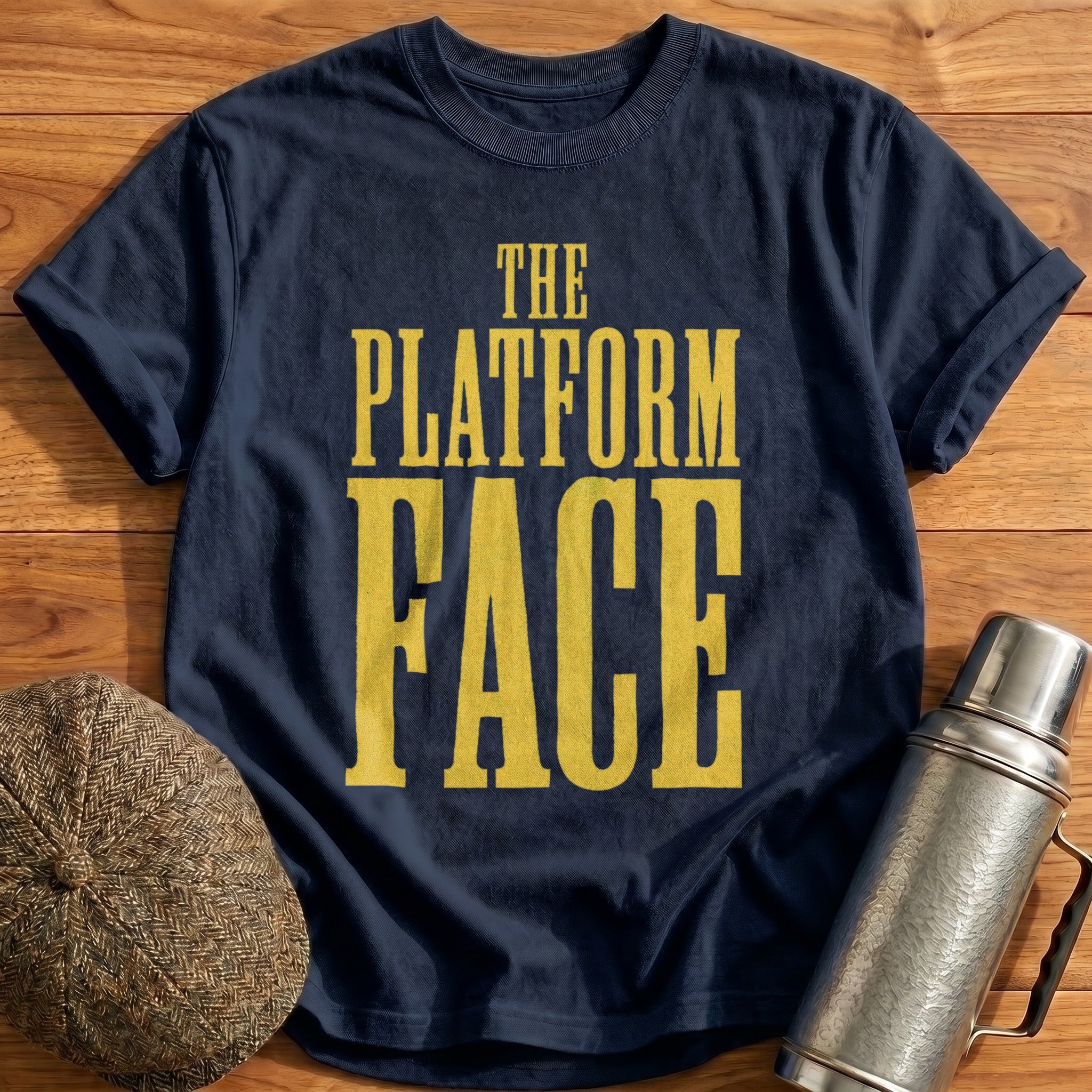 The Platform Face T-Shirt - Navy