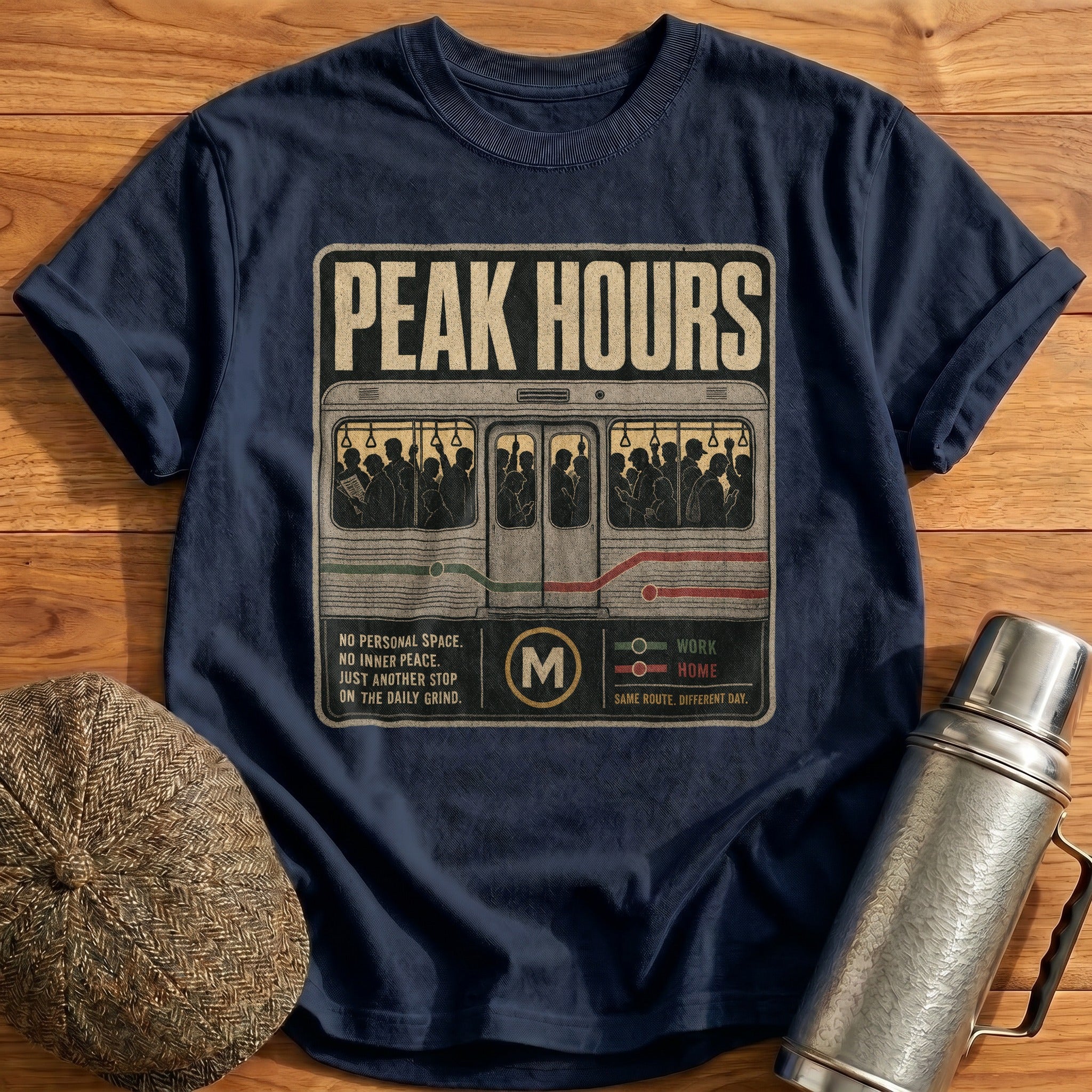 Peak Hours T-Shirt - Navy