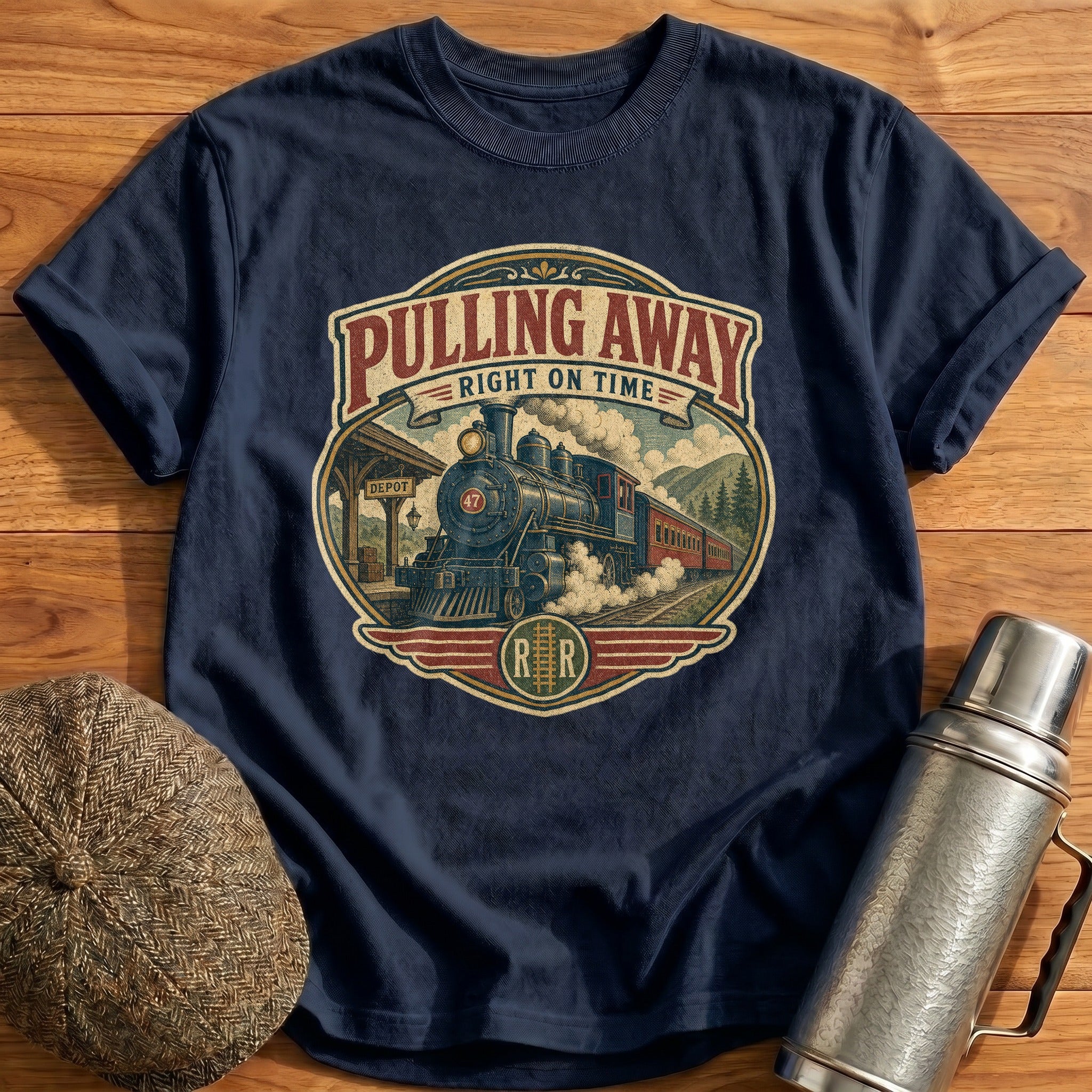 Pulling Away T-Shirt - Navy