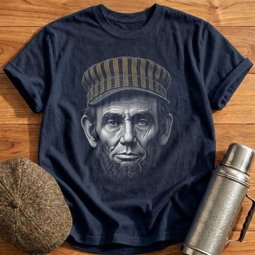 Abraham Lincoln Driver Muted Amber T-Shirt - Navy