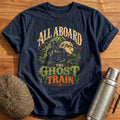 All Aboard The Ghost Train T-Shirt - Navy