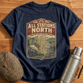 All Stations North T-Shirt - Navy