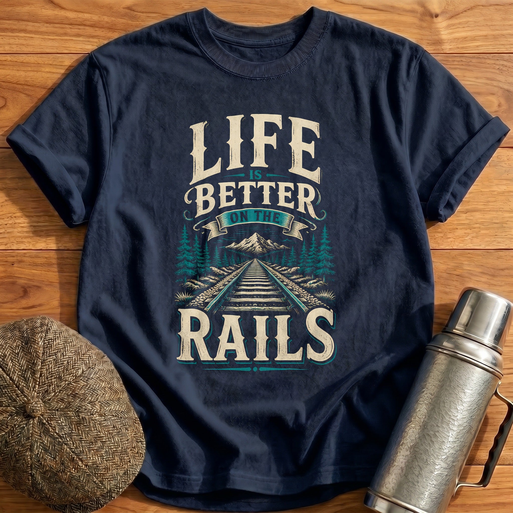 Better On The Rails 97 T-Shirt - Navy