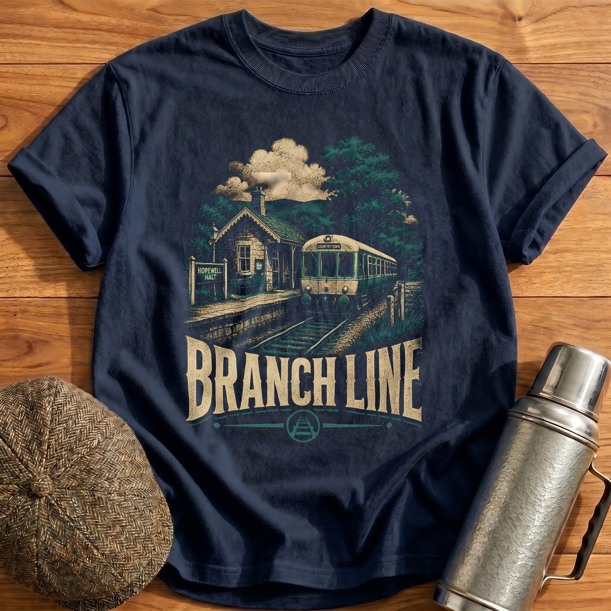 Branch Line T-Shirt - Navy