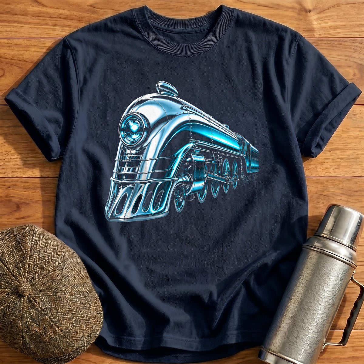 Chrome Locomotive 62 T-Shirt - Navy