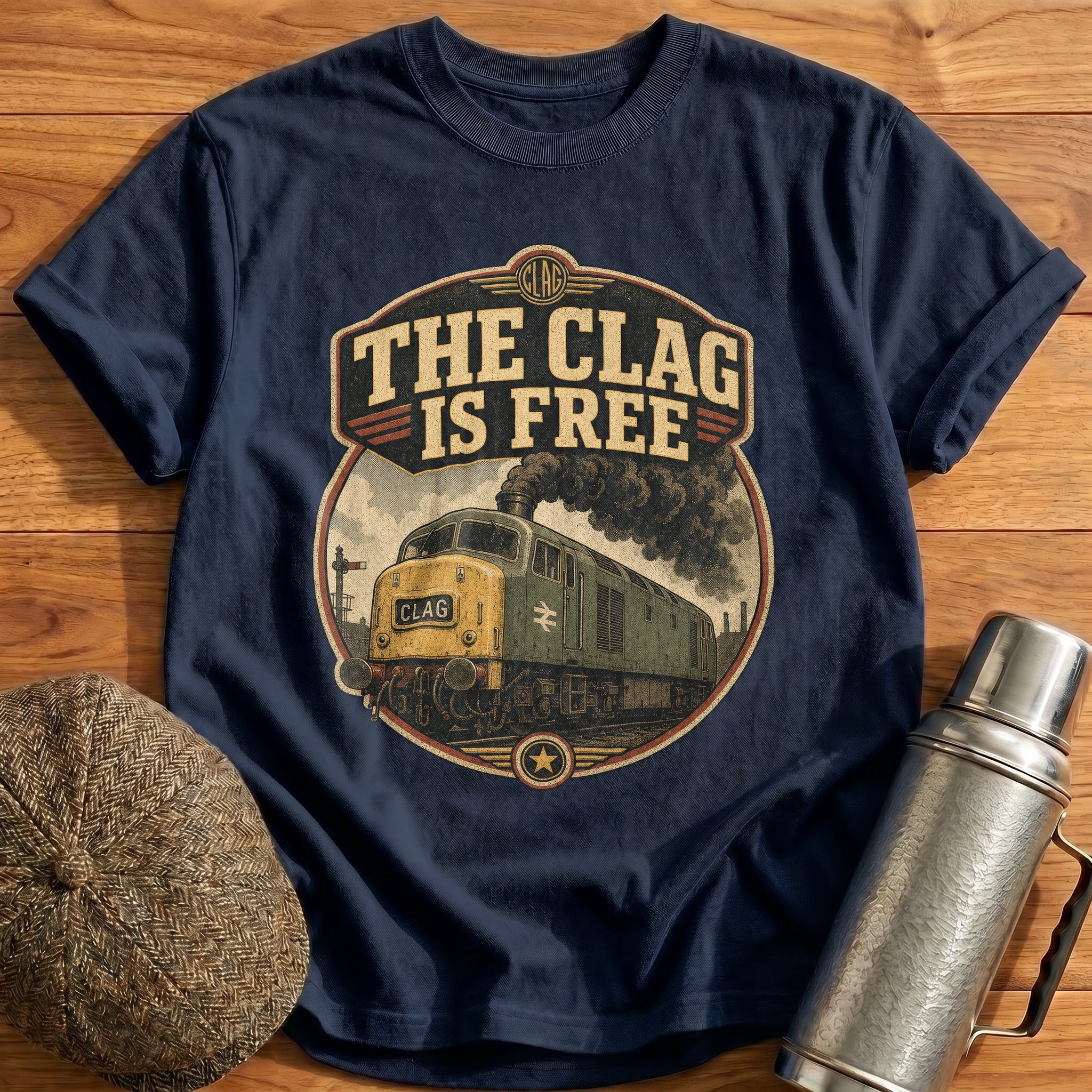Clag in Motion T-Shirt - Navy