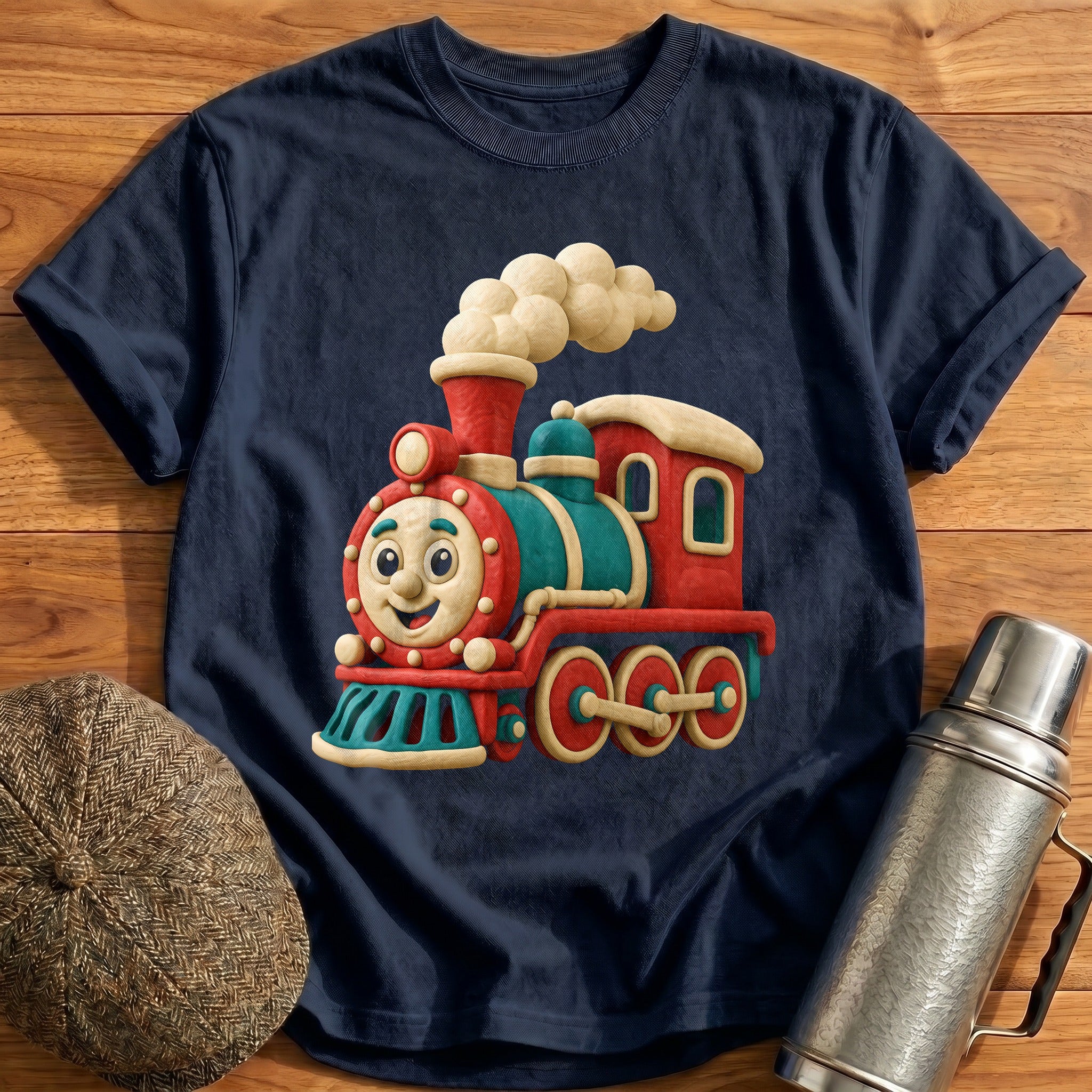Claymation Train 87 T-Shirt - Navy