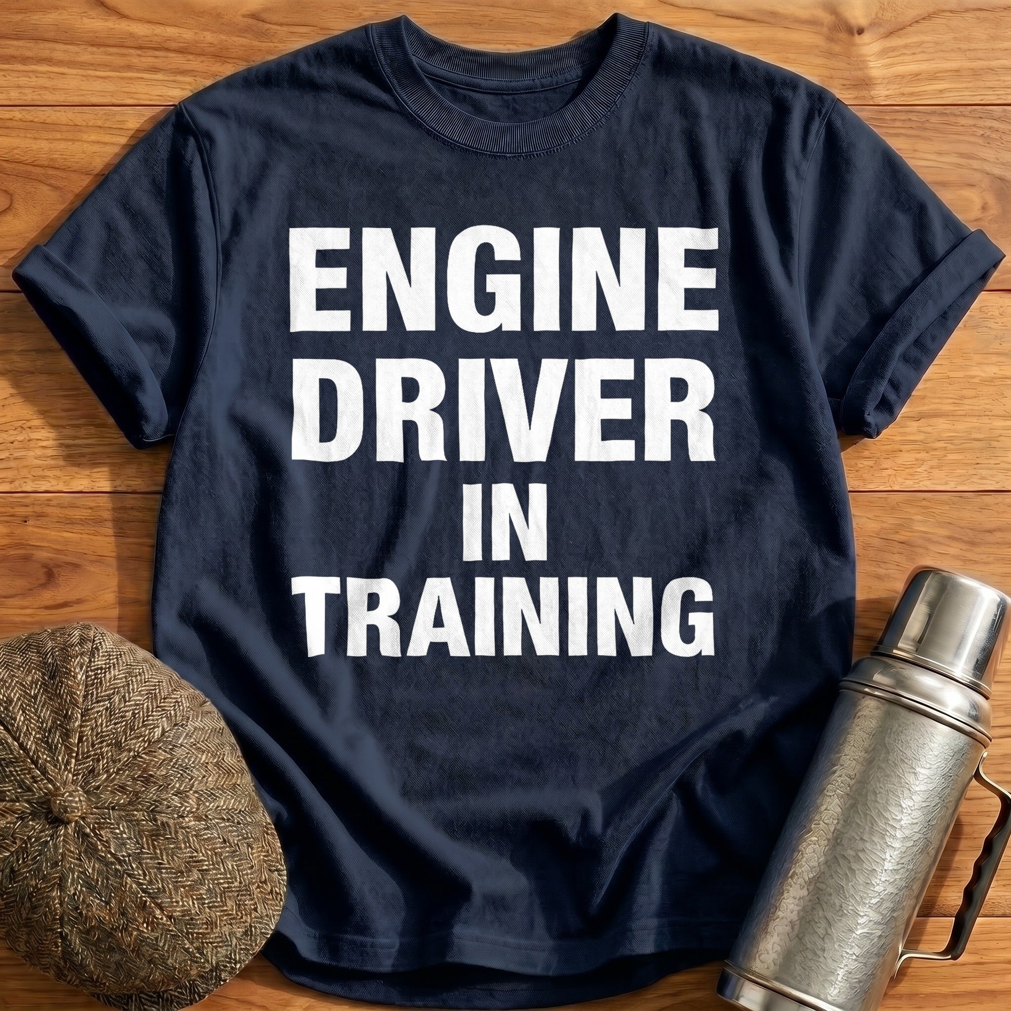 Engine Driver in Traing T-Shirt - Navy