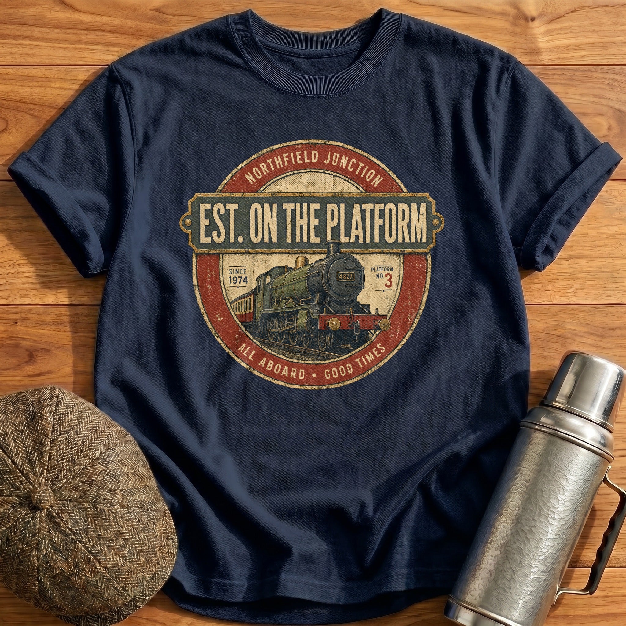Est. on the Platform T-Shirt - Navy