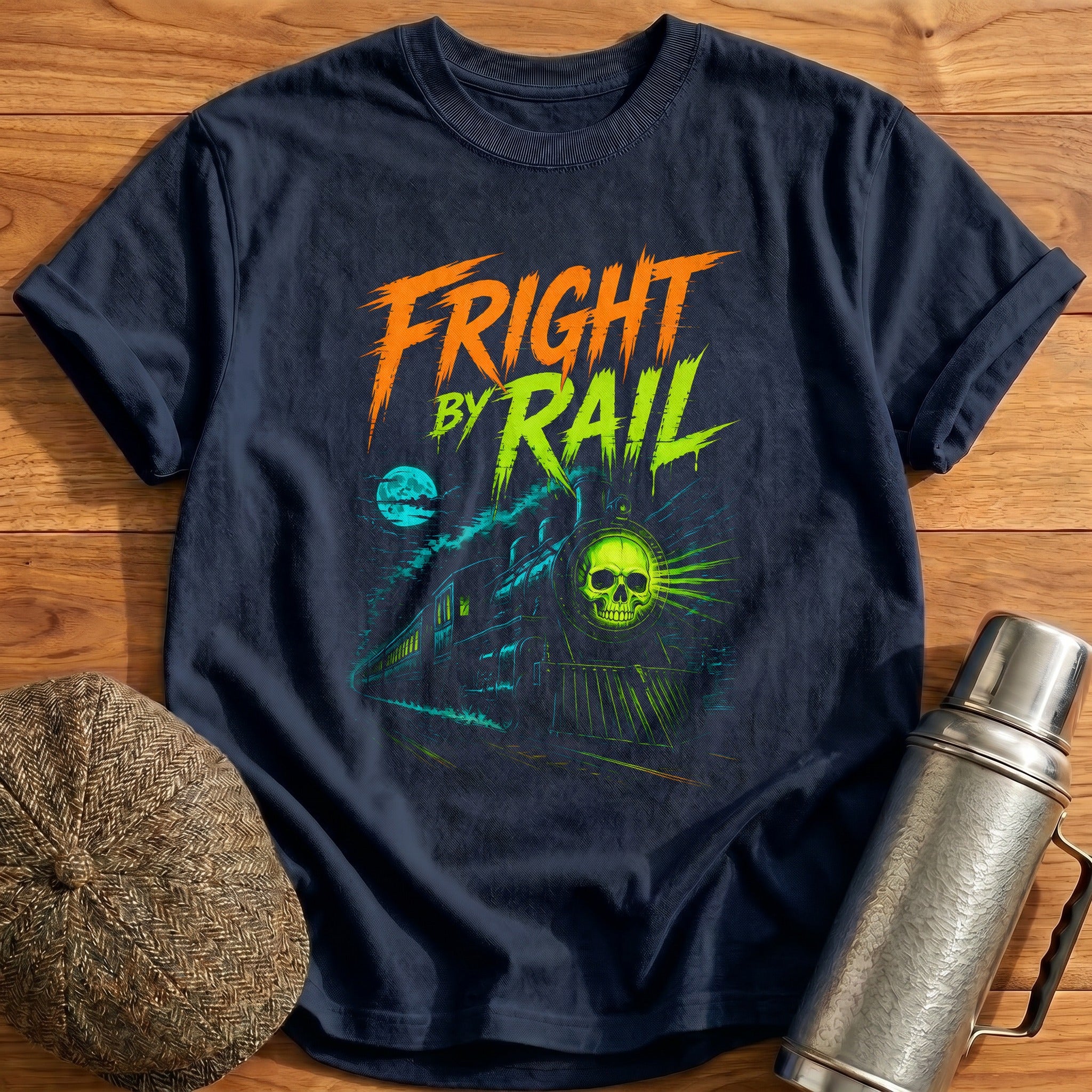 Fright By Rail T-Shirt - Navy