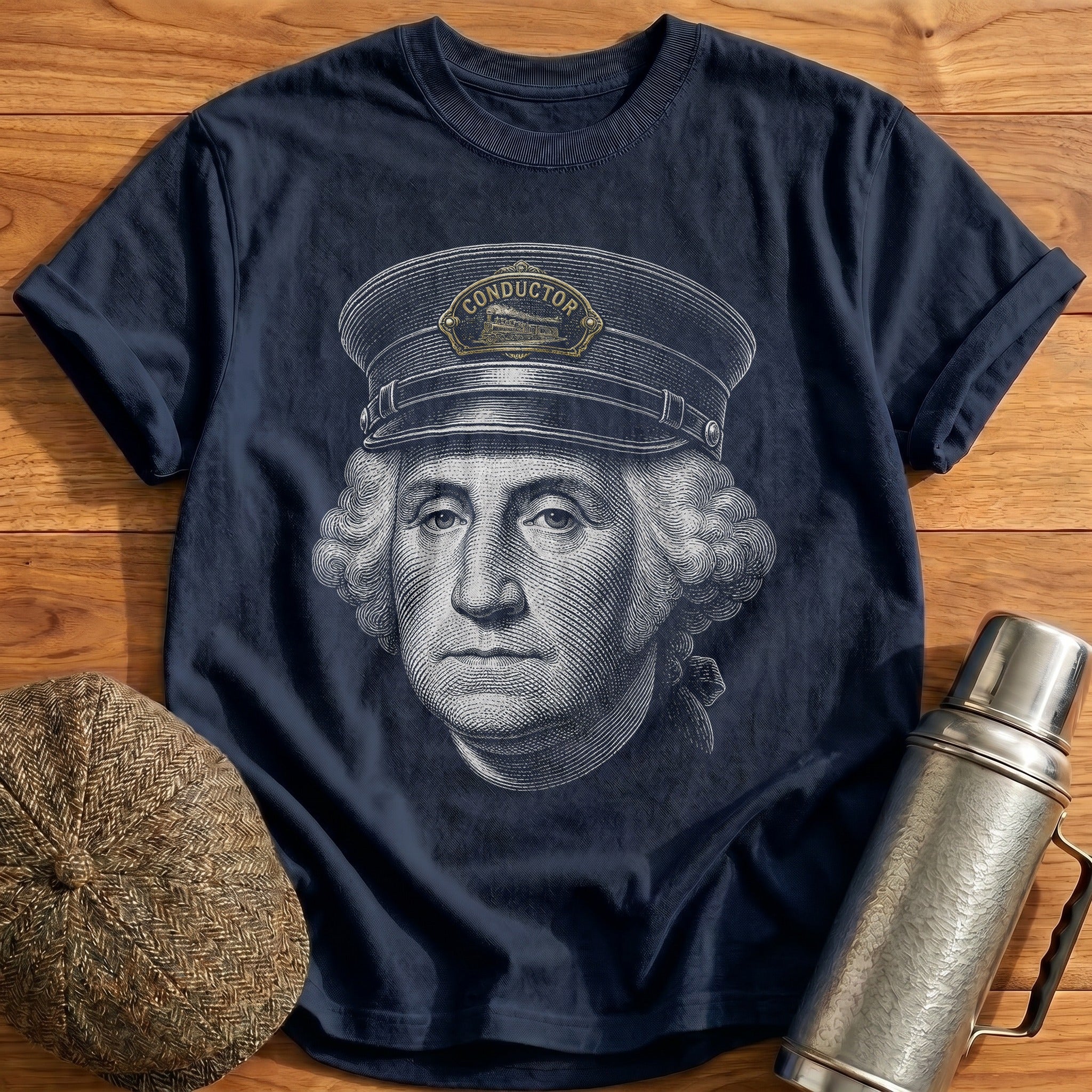 George Washington Conductor T-Shirt - Navy