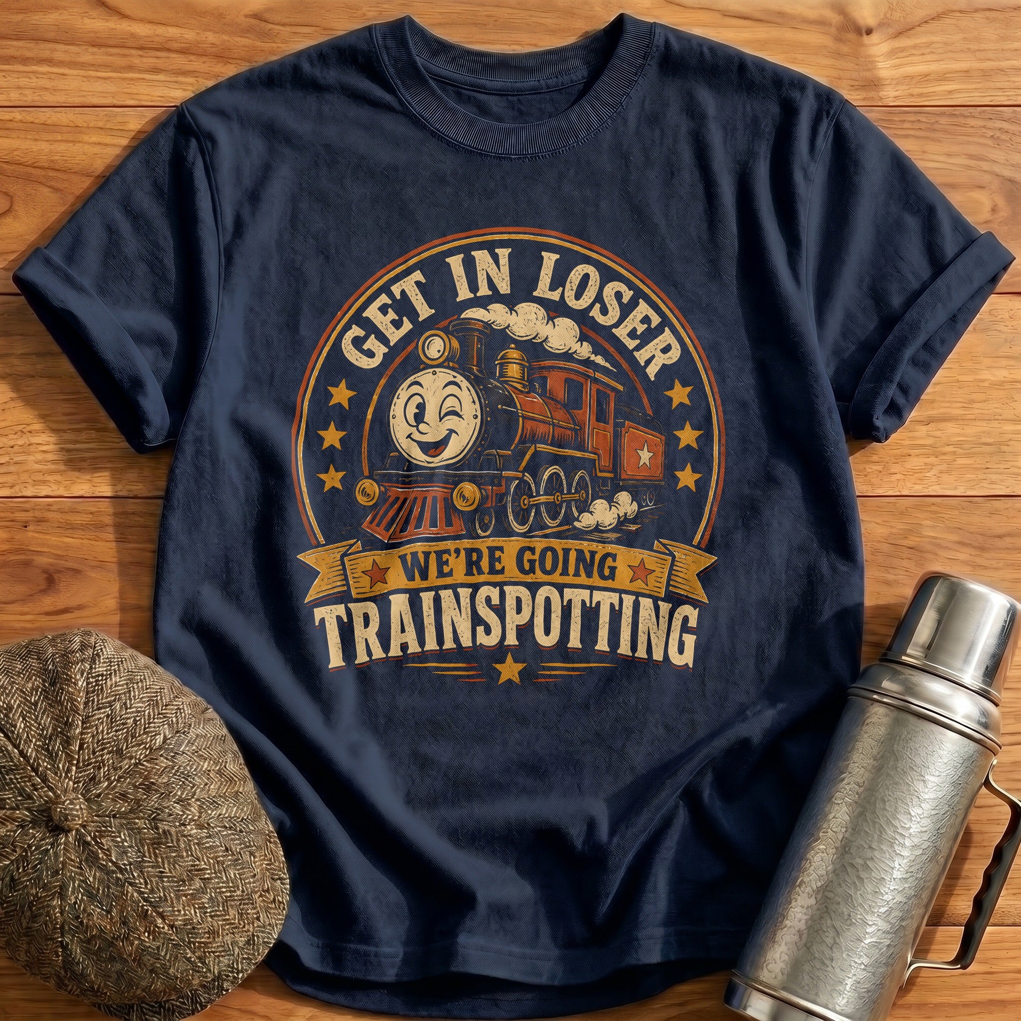 Get In Loser We're Going Trainspotting Train 3 - Navy