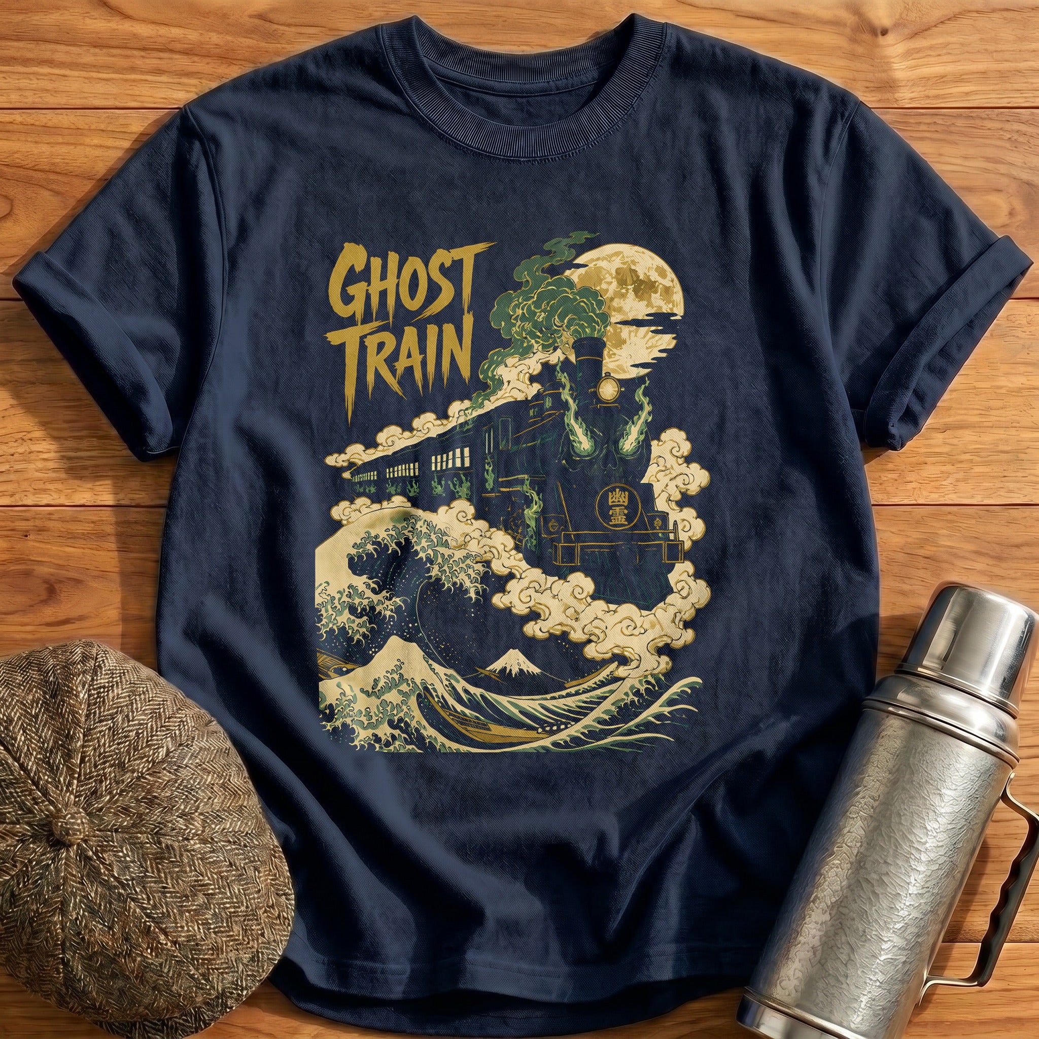 Ghost Train T-Shirt - Navy