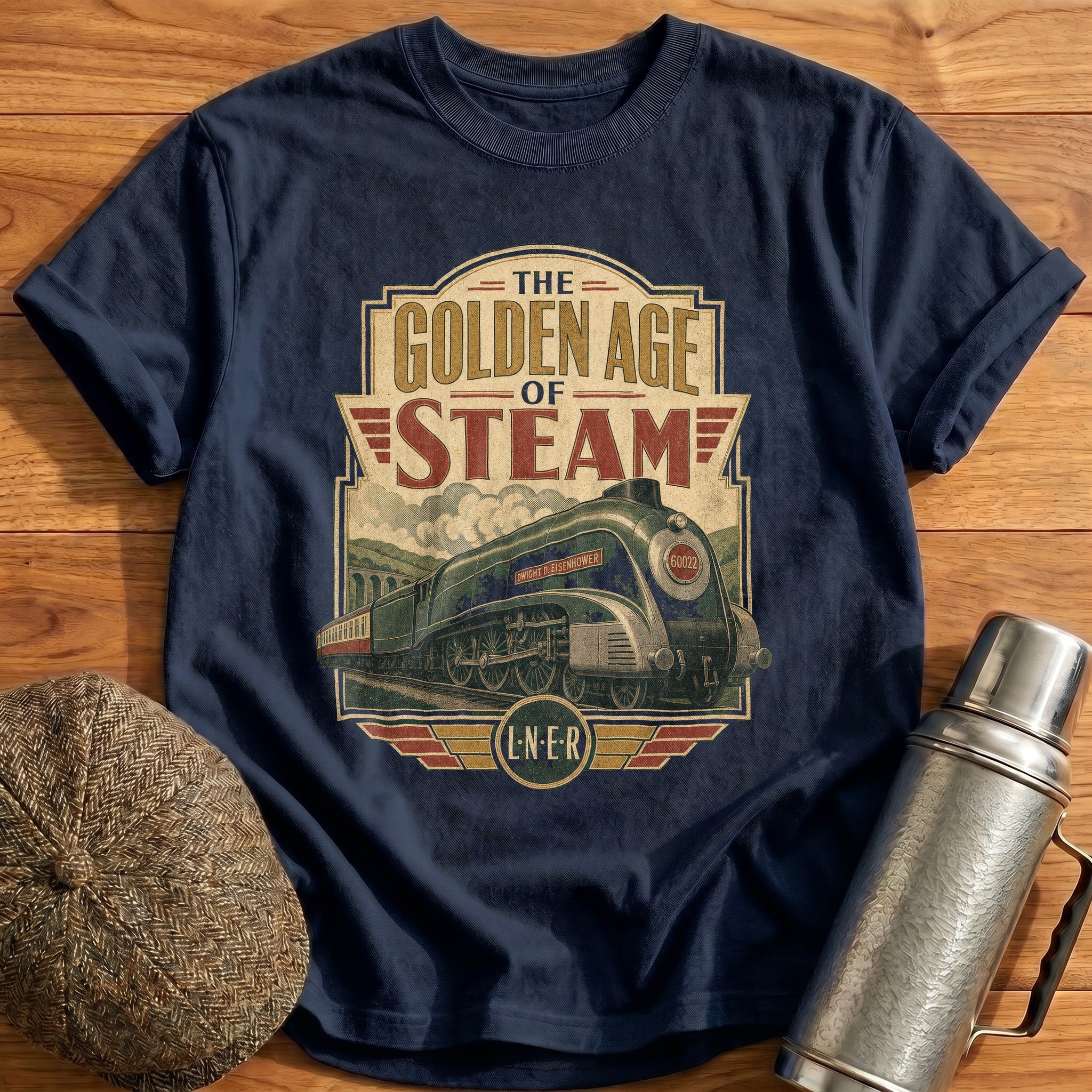 Golden Age Running T-Shirt - Navy