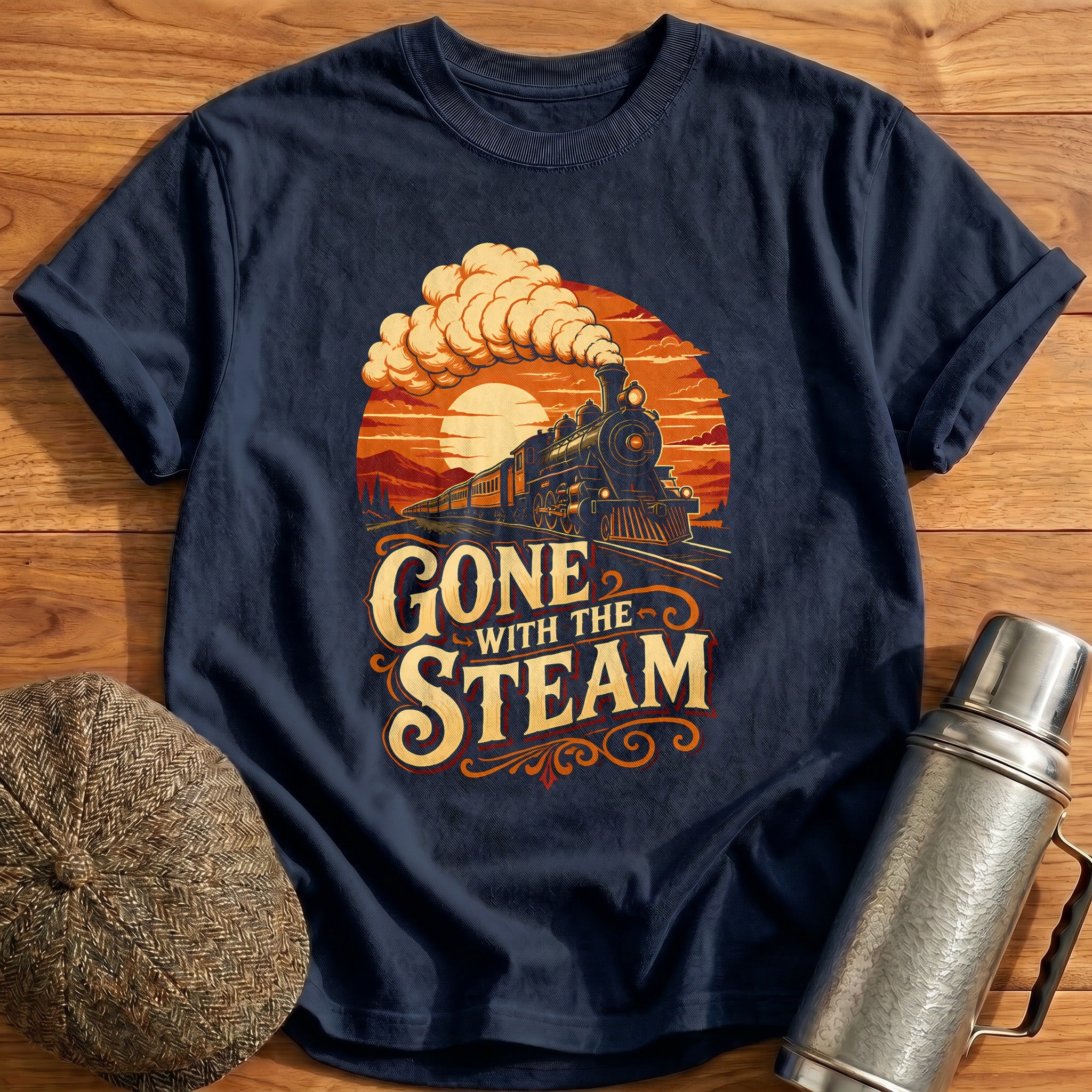 Gone With The Steam 68 T-Shirt - Navy