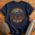 Growing But Not Up Older Train Vintage Funny - Navy