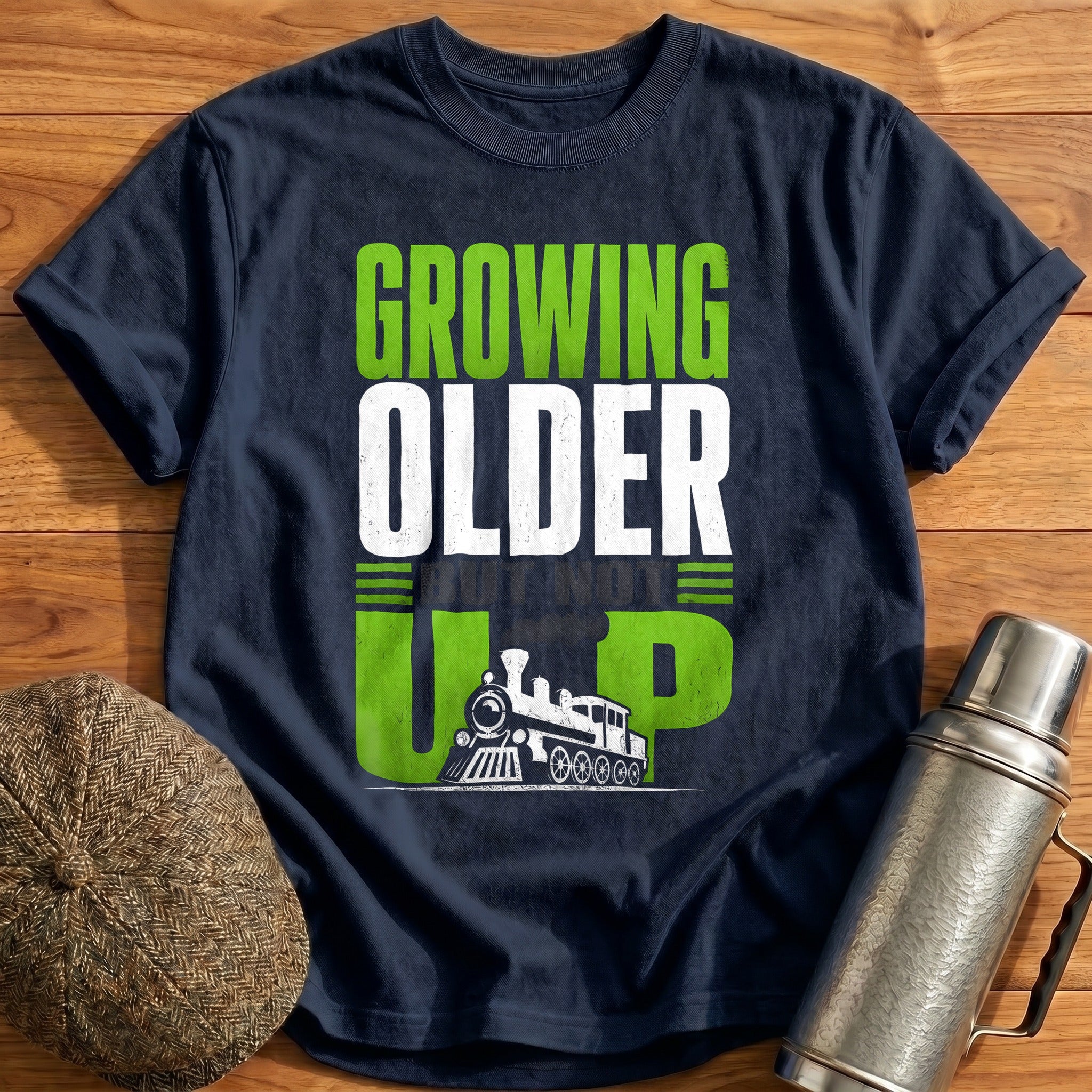 Growing Older But Not Up Train Funny - Navy