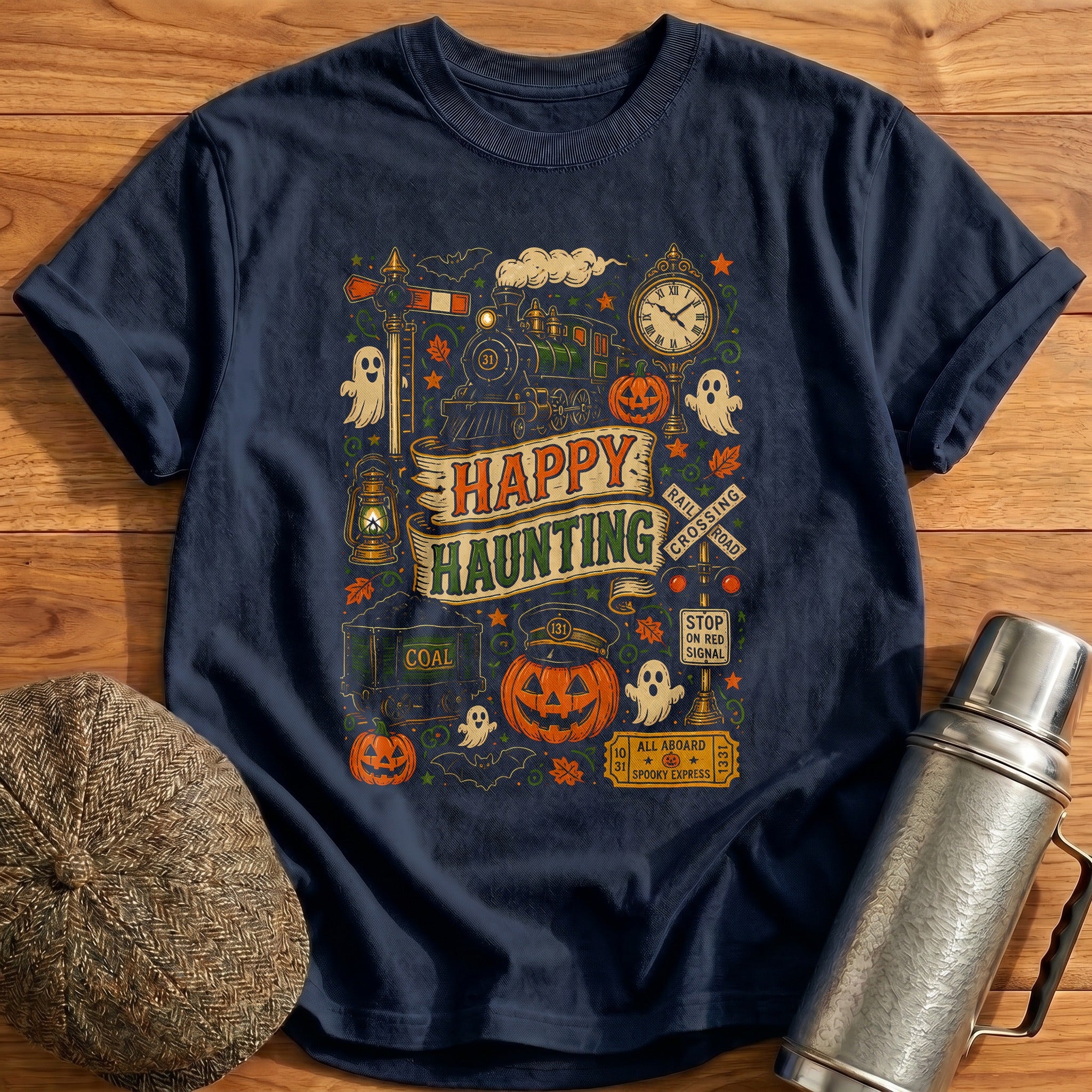 Happy Haunting Doodle 36 - Navy
