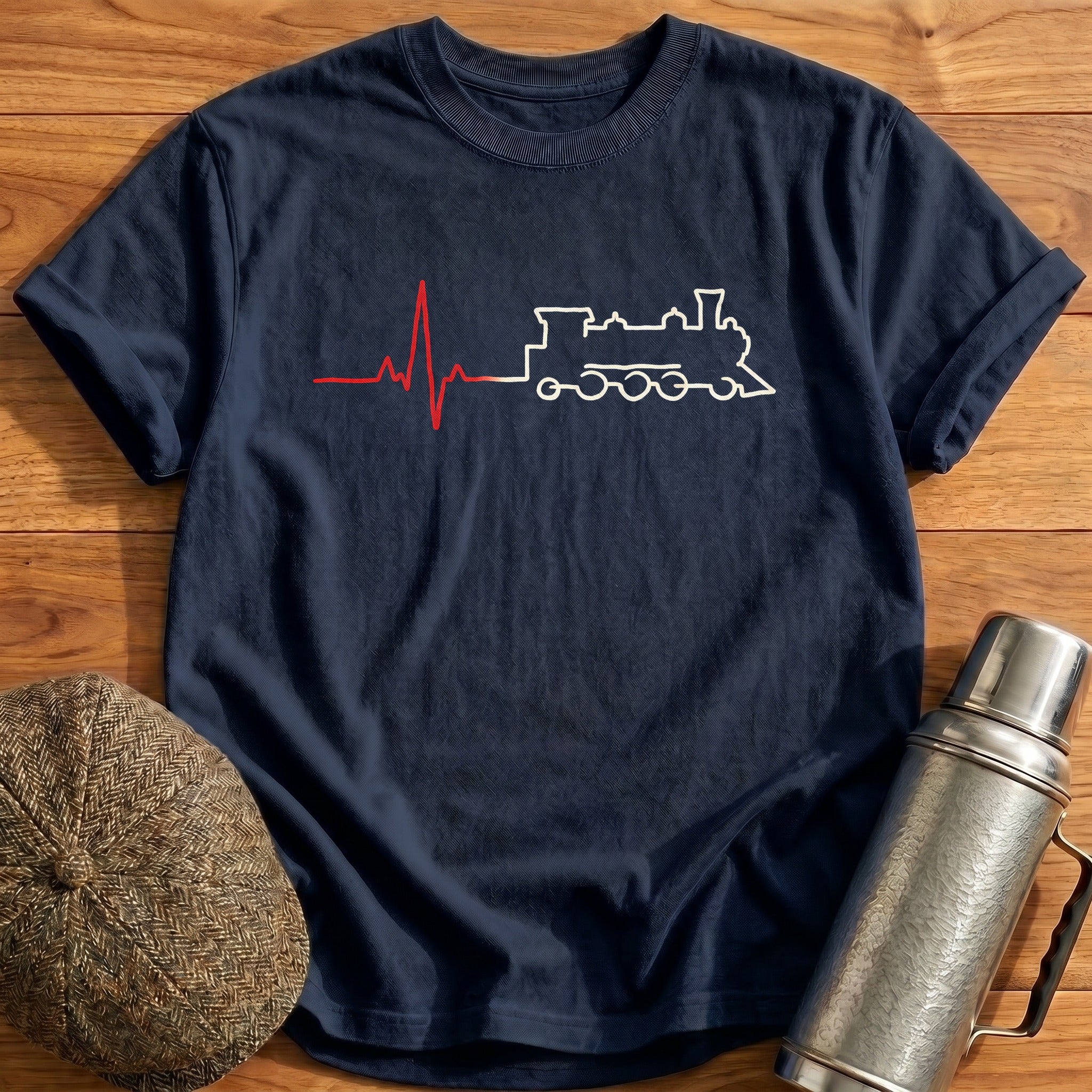 Heartbeat Express T-Shirt - Navy
