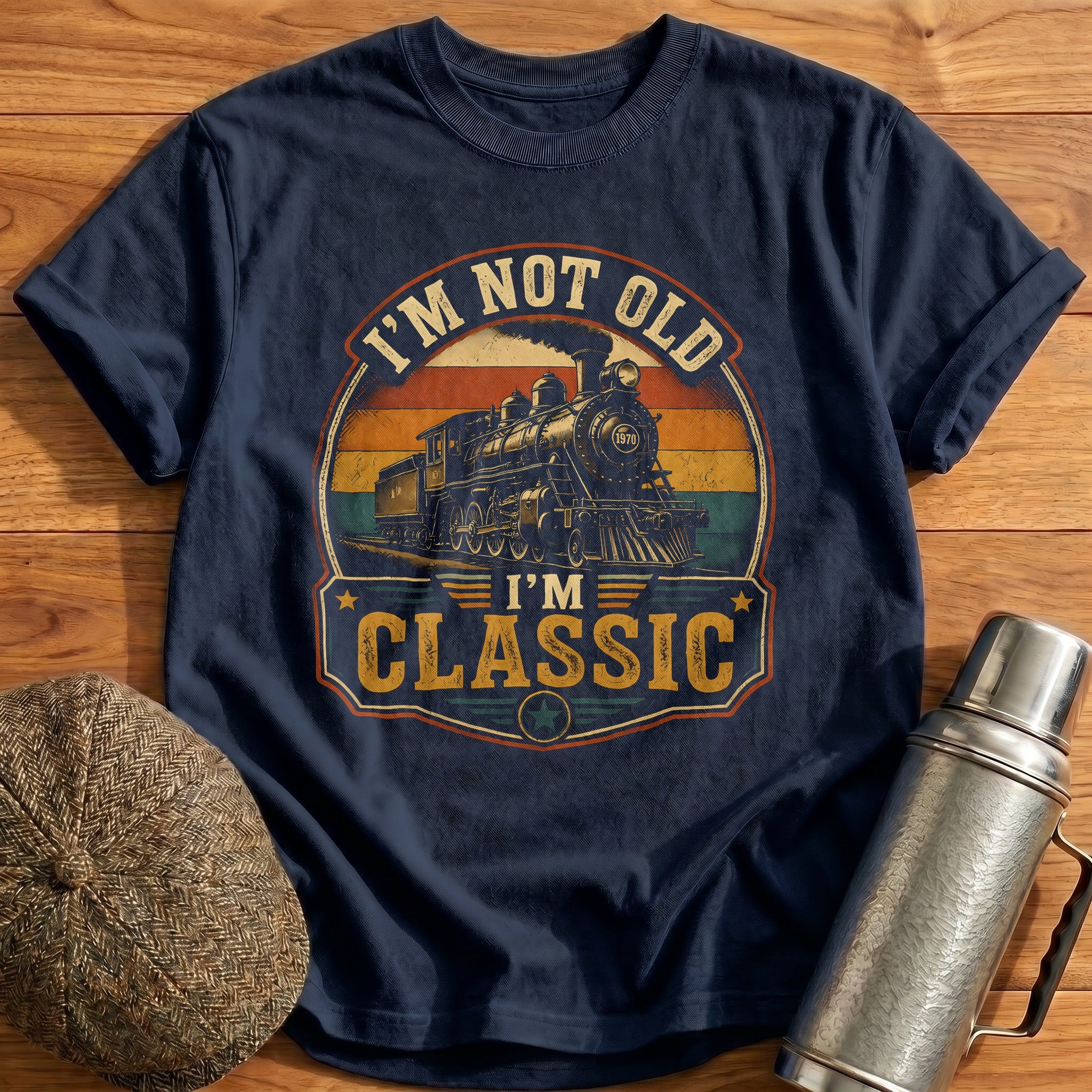 Im Not Old Im Classic Train Vintage - Navy