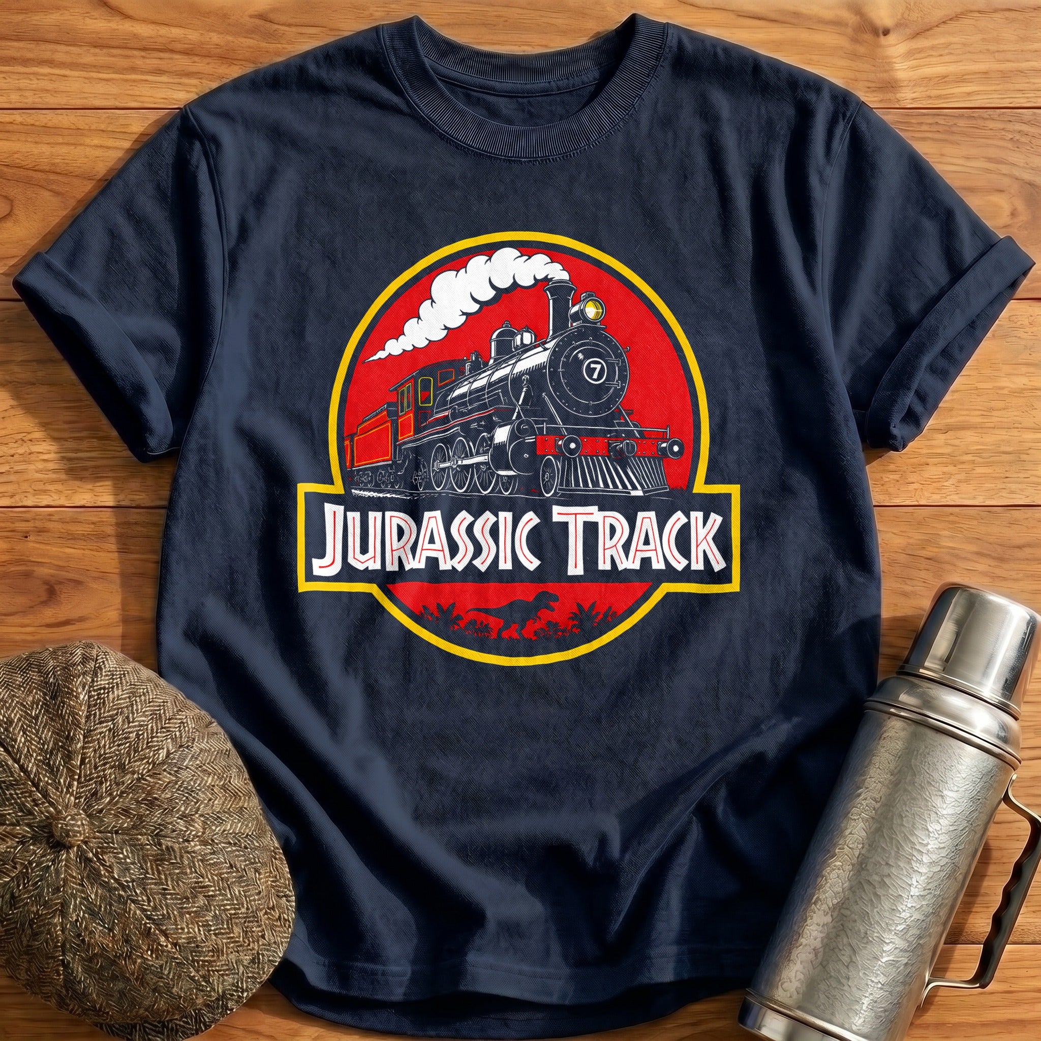 Jurassic Track 32 T-Shirt - Navy