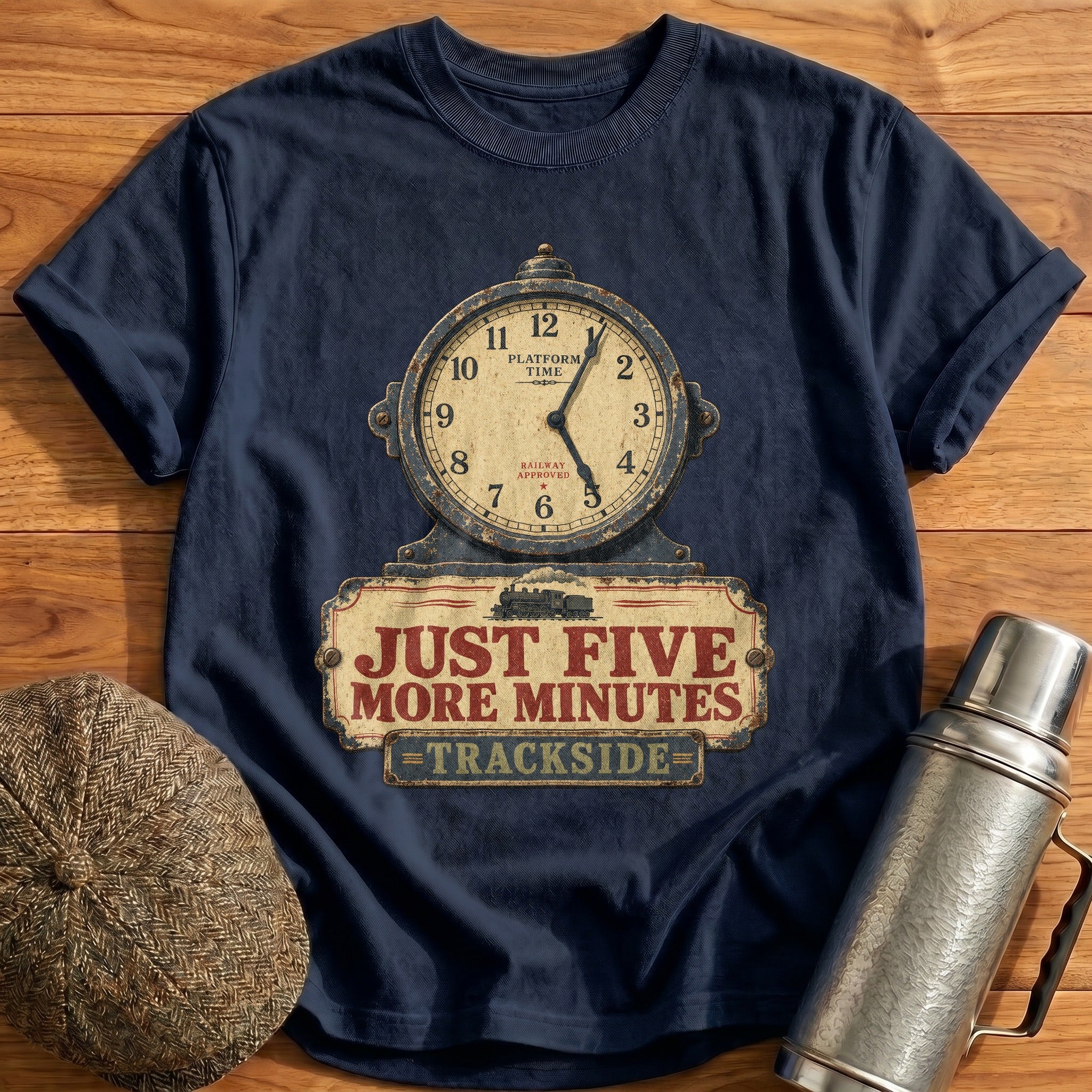 Just Five More Minutes T-Shirt - Navy