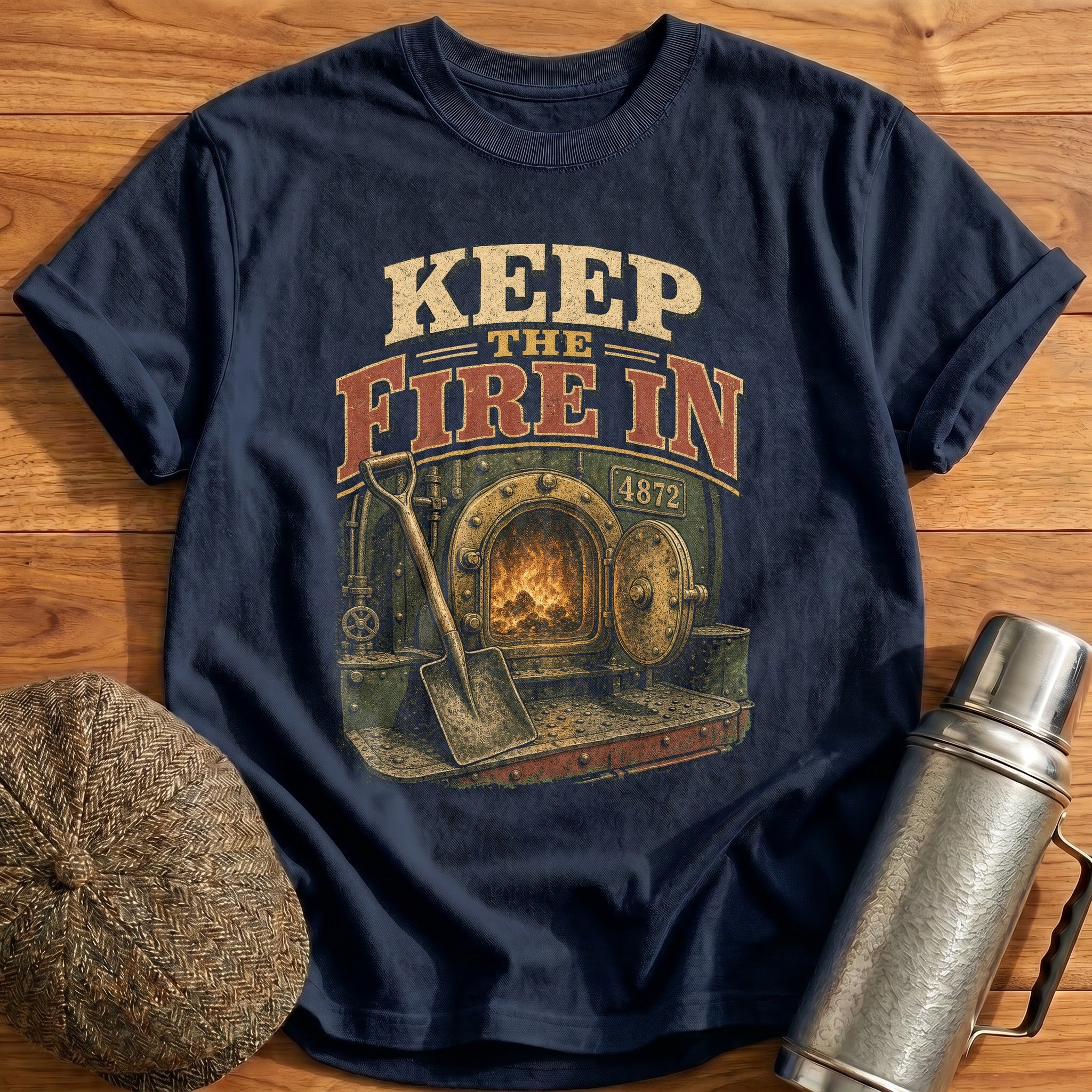 Keep the Fire In T-Shirt - Navy