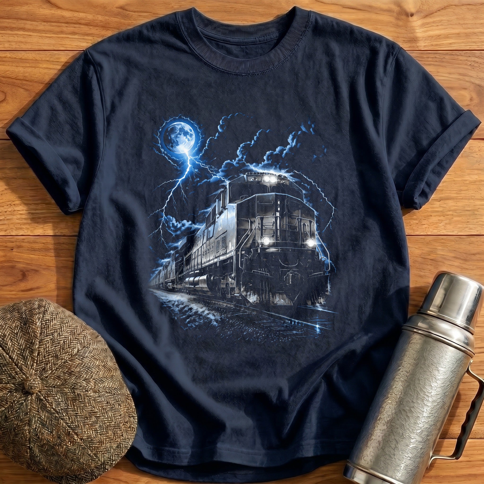 Lightning Train Locomotive Electric Storm - Navy