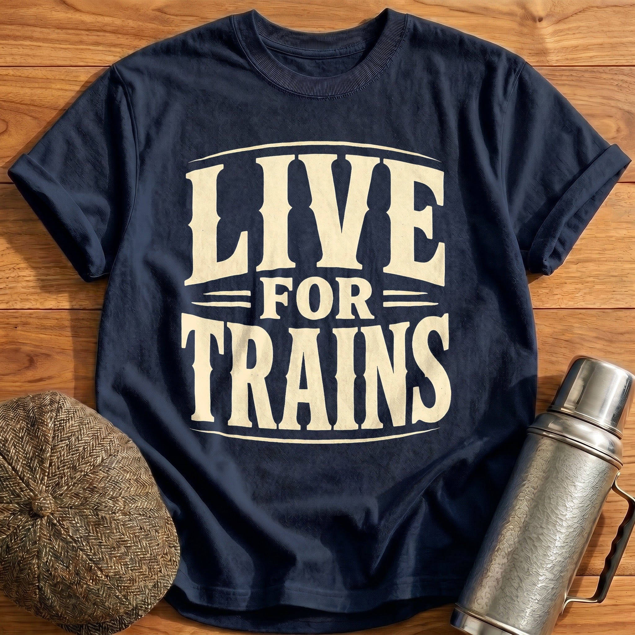 Live For Trains Train Spotter - Navy