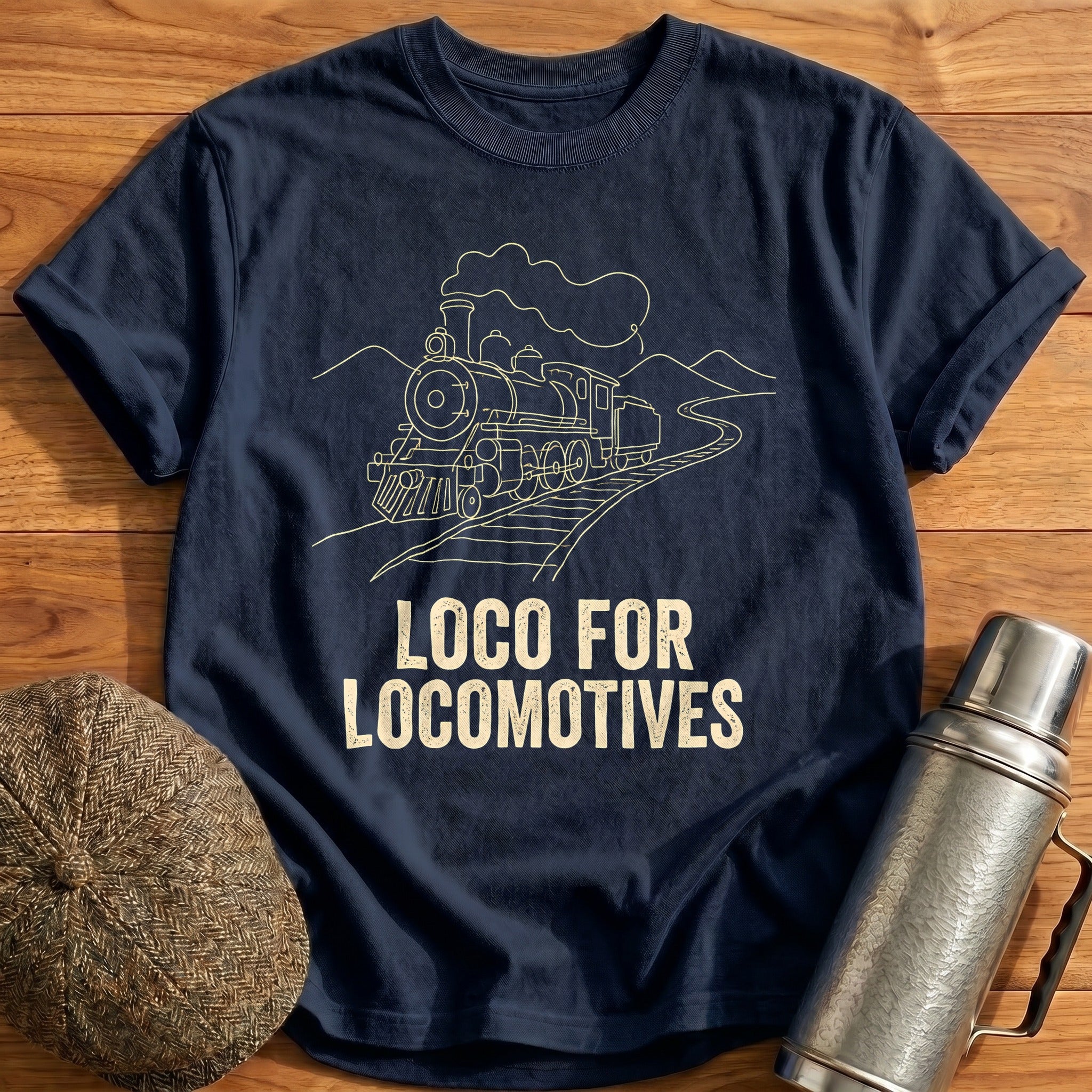 Loco For Locomotives 66 T-Shirt - Navy
