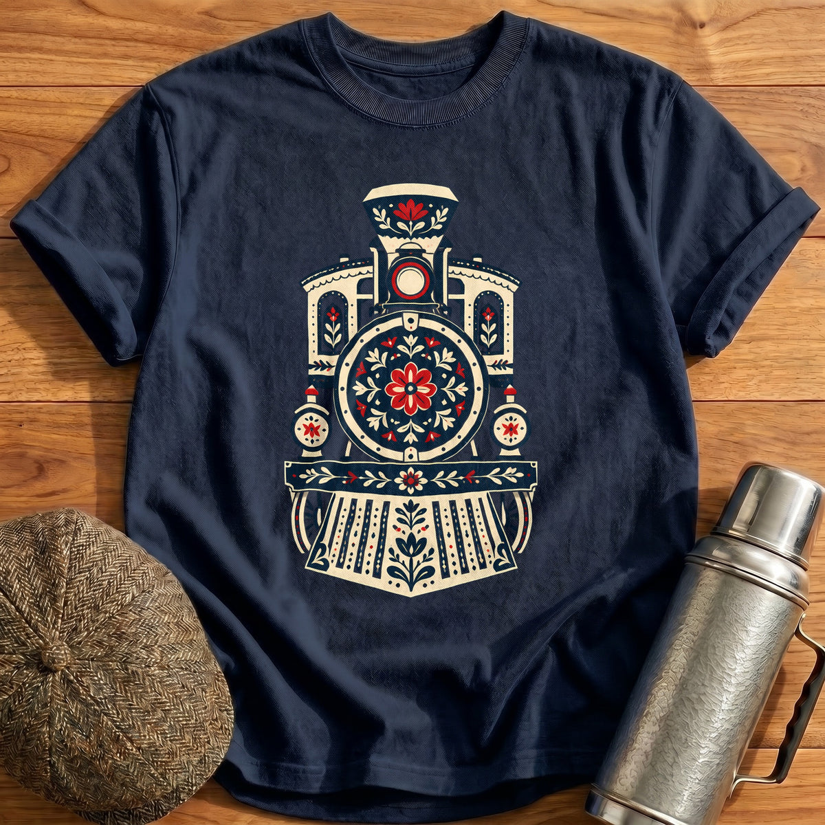 Locomotive Folk 98 T-Shirt - Navy