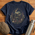 Midnight Steam Train Moon Night Vintage - Navy