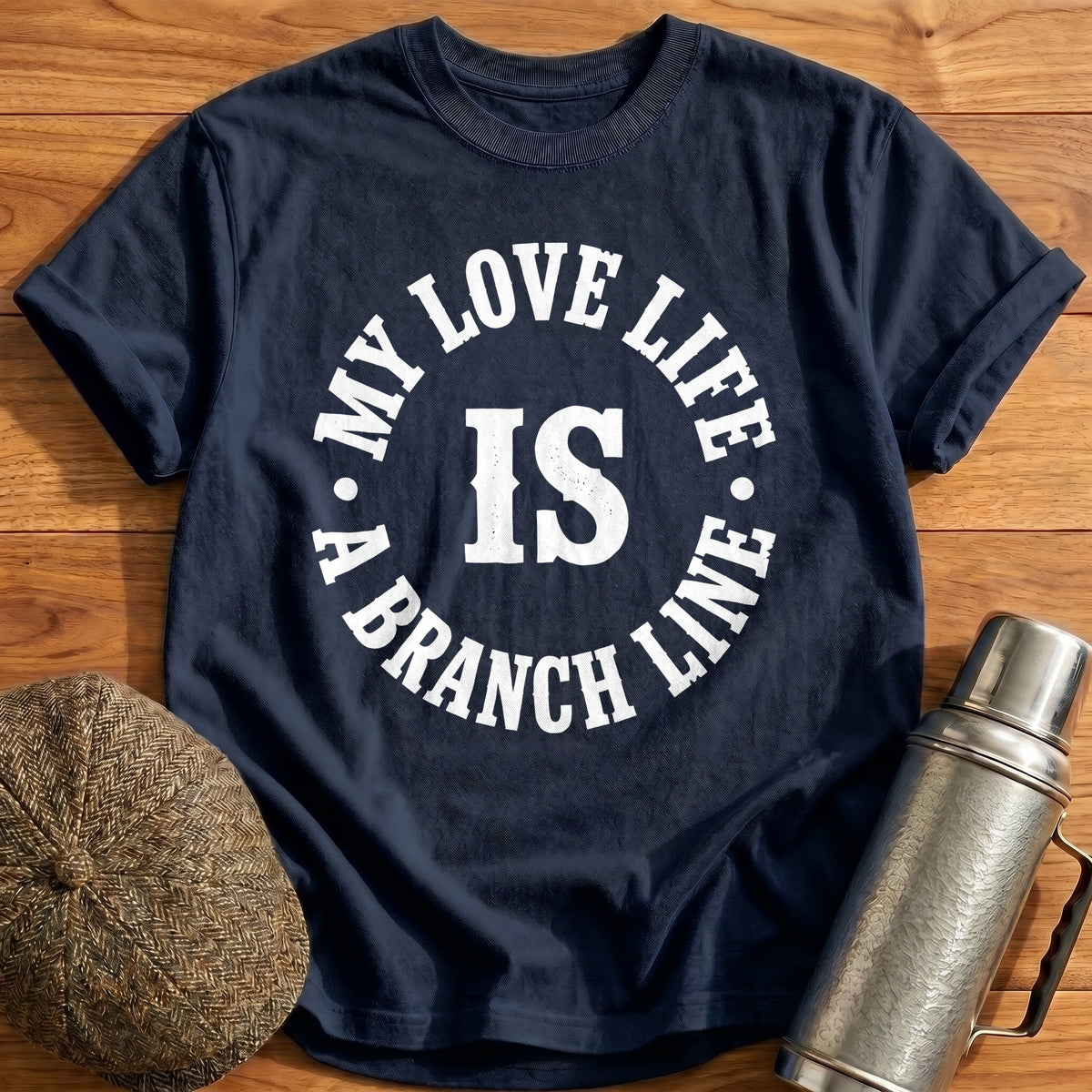 My Love Life Is A Branch Line 49 T-Shirt - Navy