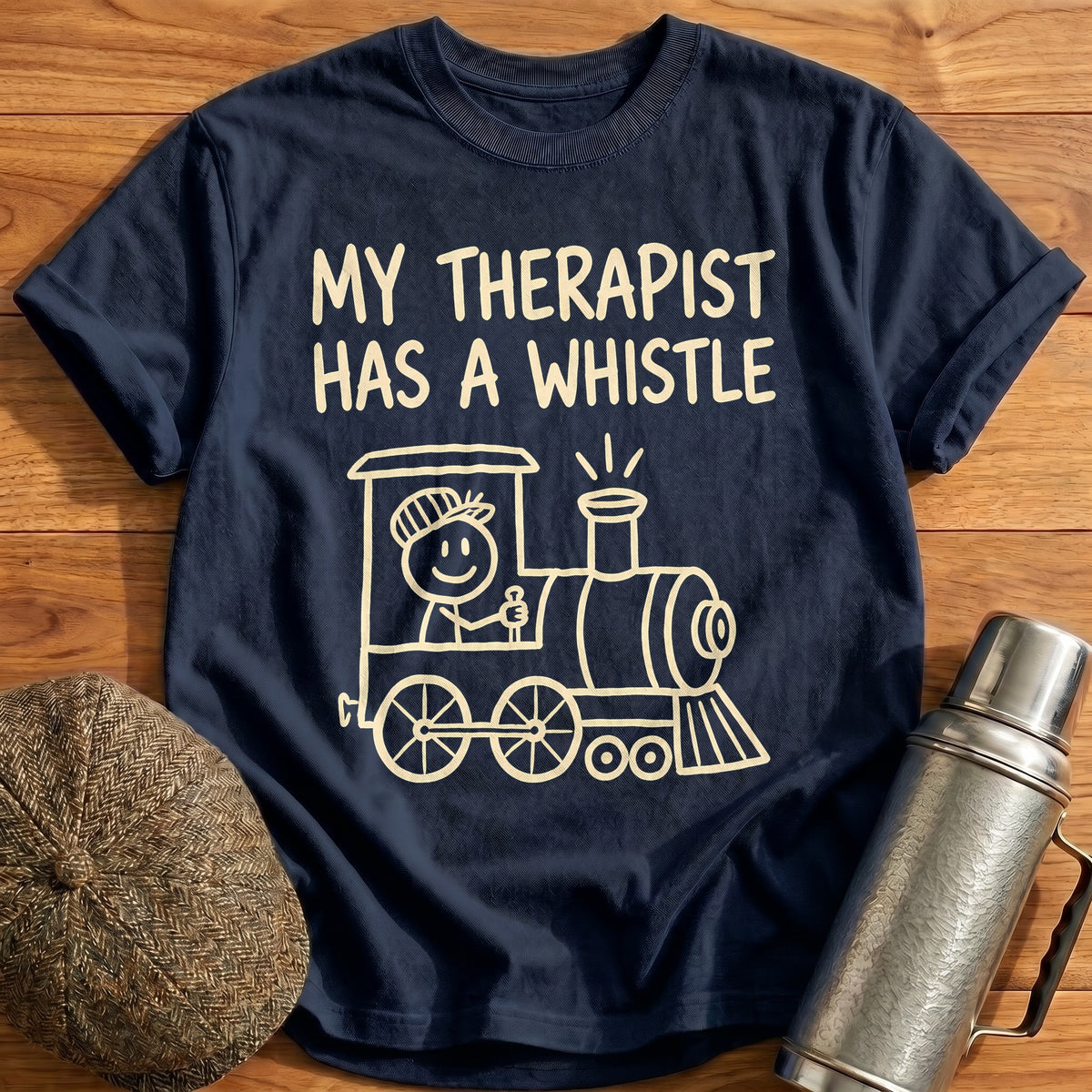 My Therapist Has A Whistle 95 T-Shirt - Navy