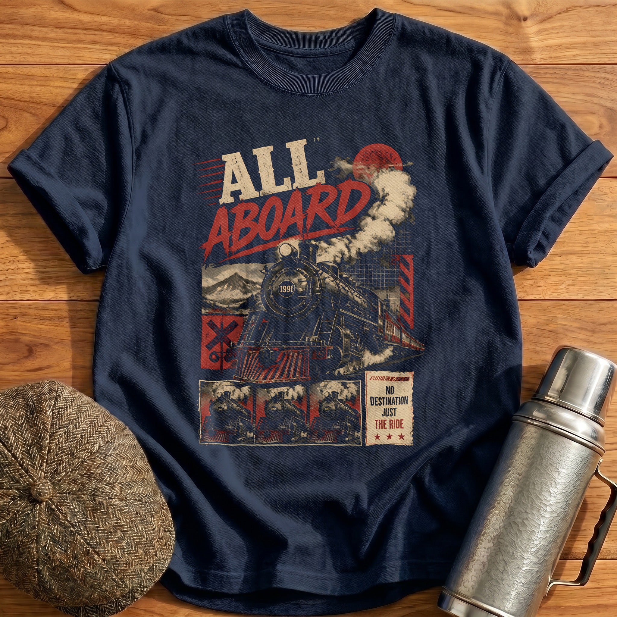 No Destination Just the Ride T-Shirt - Navy