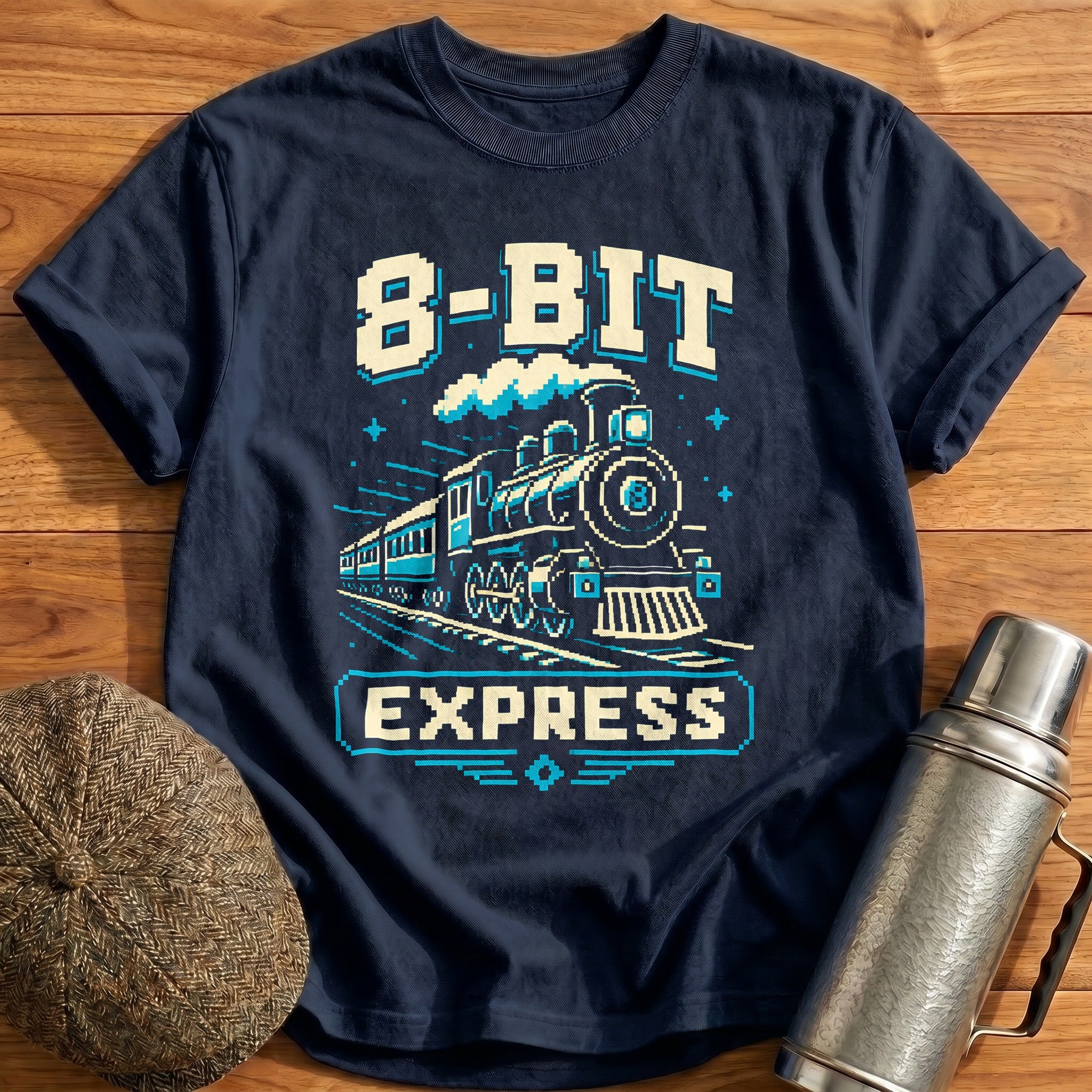 Pixel Express T-Shirt - Navy