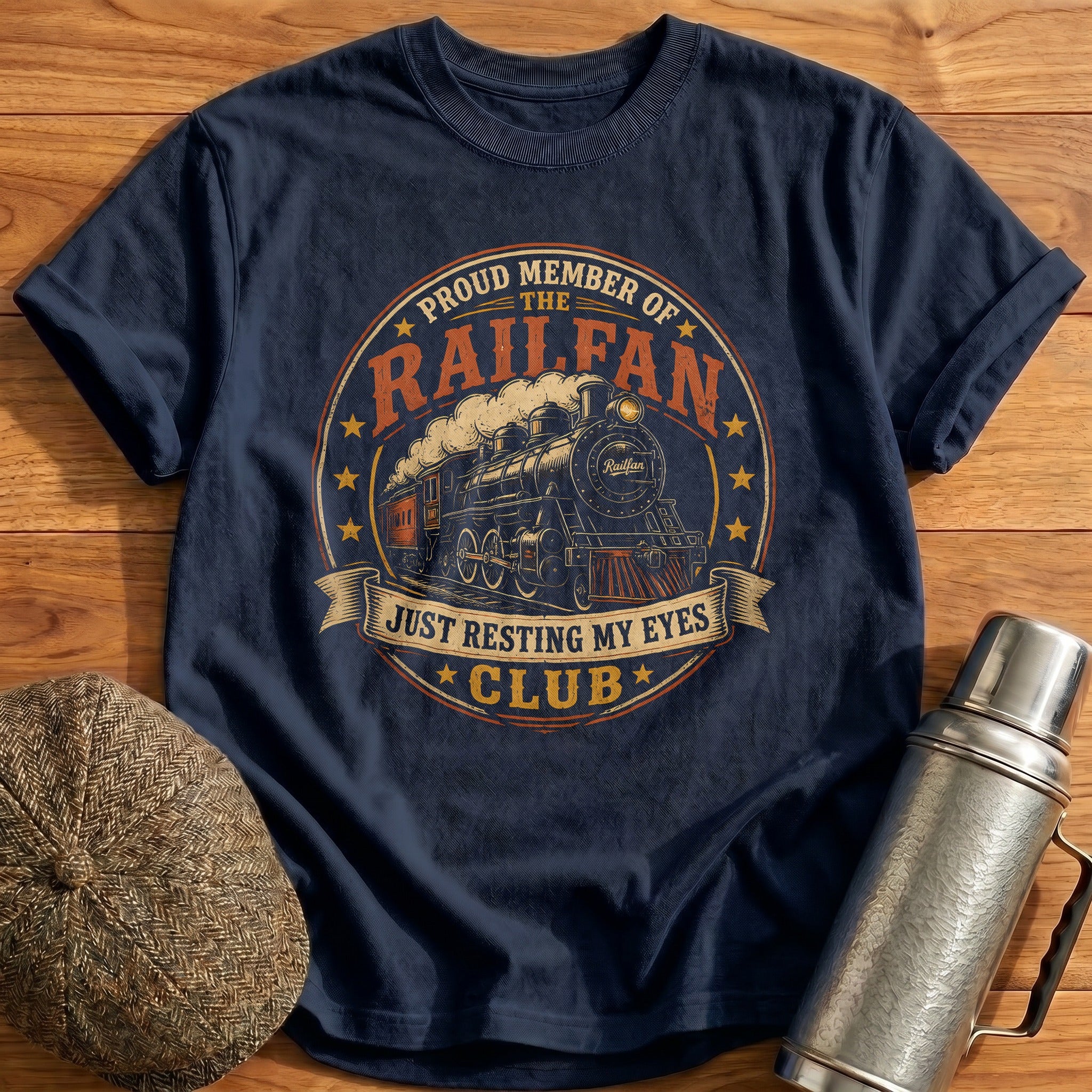 Proud Member Of The Railfan Just Resting My Eyes 2 - Navy