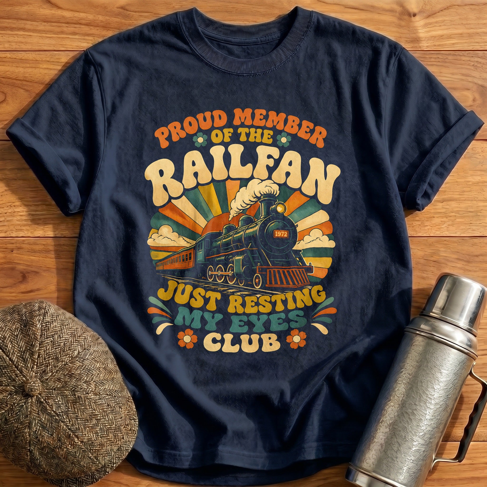 Proud Member Railfan Just Resting My Eyes Club - Navy